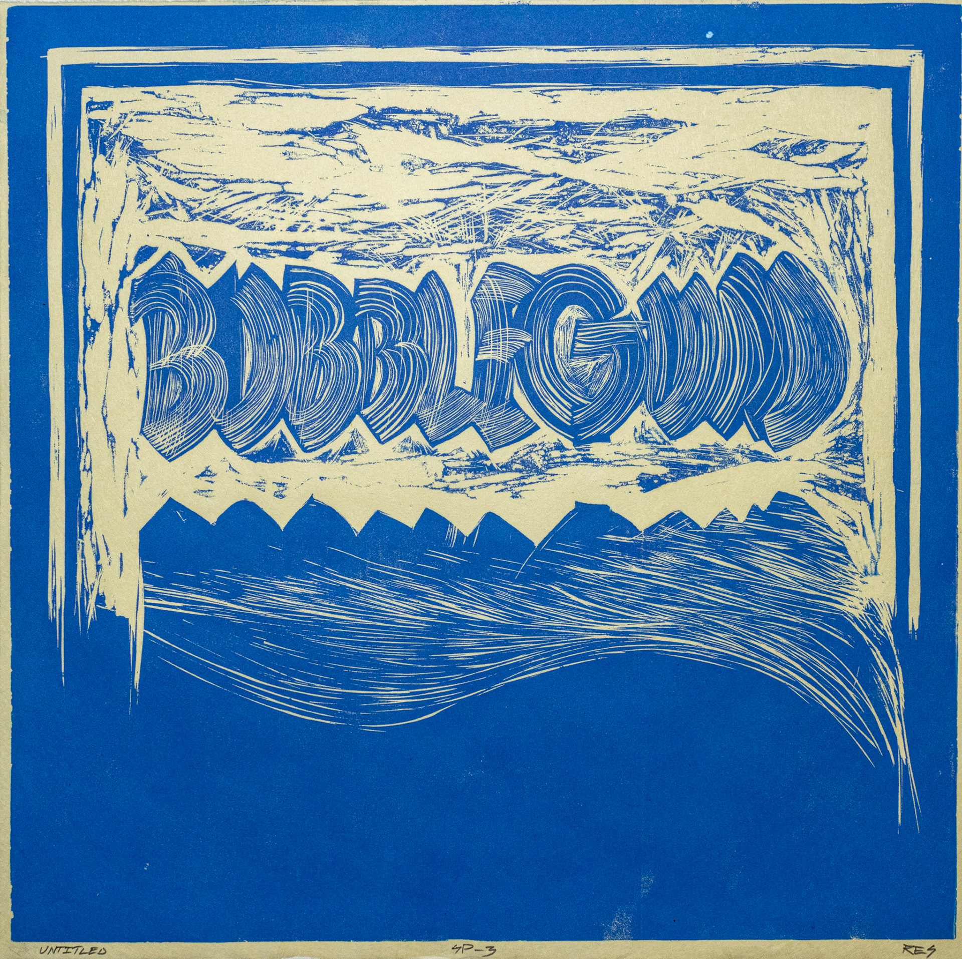 Untitled, relief print, 12 x 12 inches, state proof