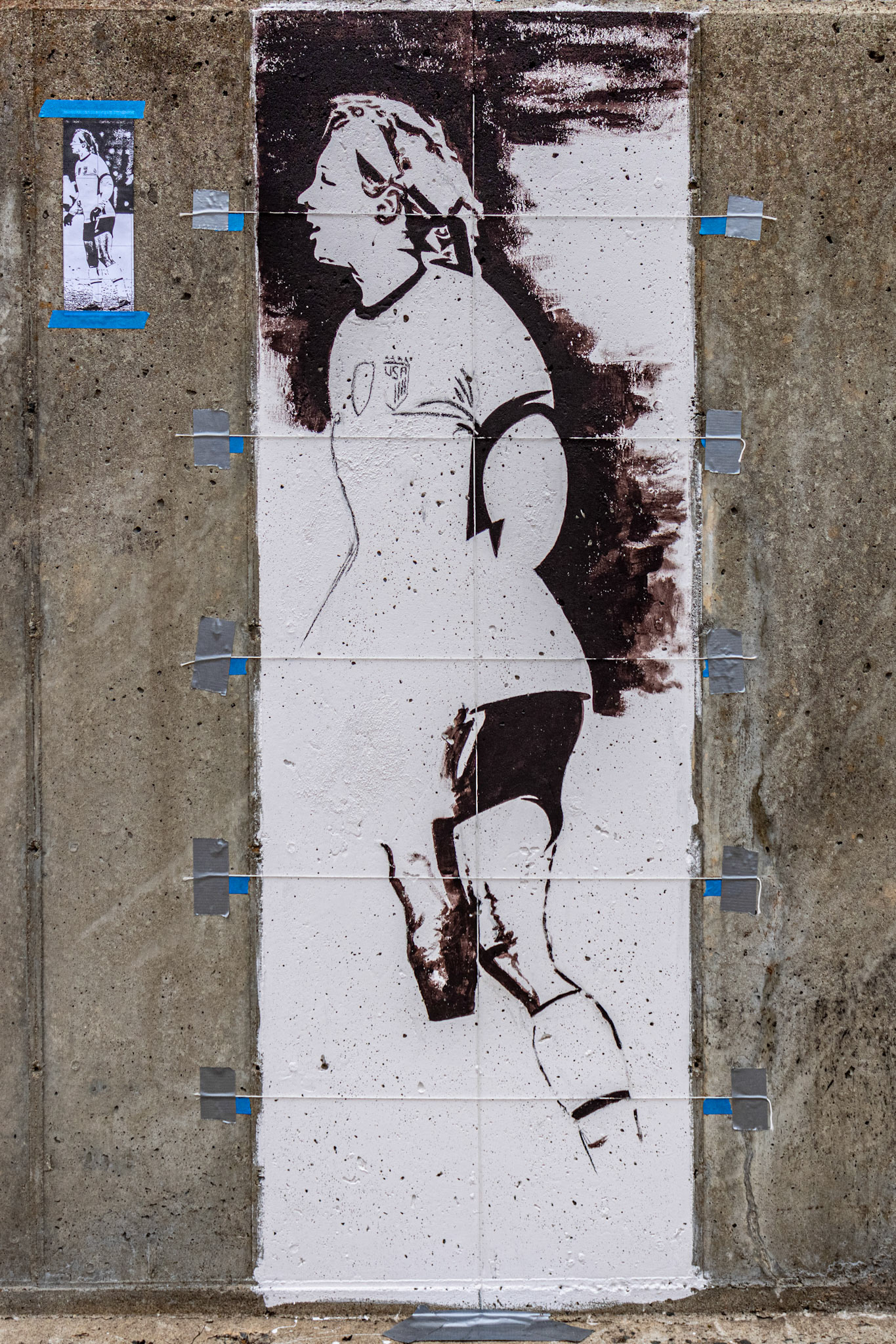 untitled, wall painting, 6 x 2 feet, (work in progress)