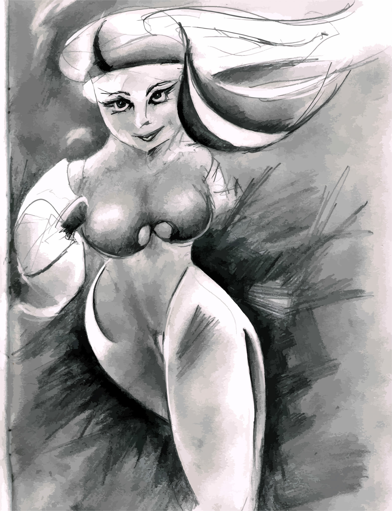 Untitled, graphite and digital, a4