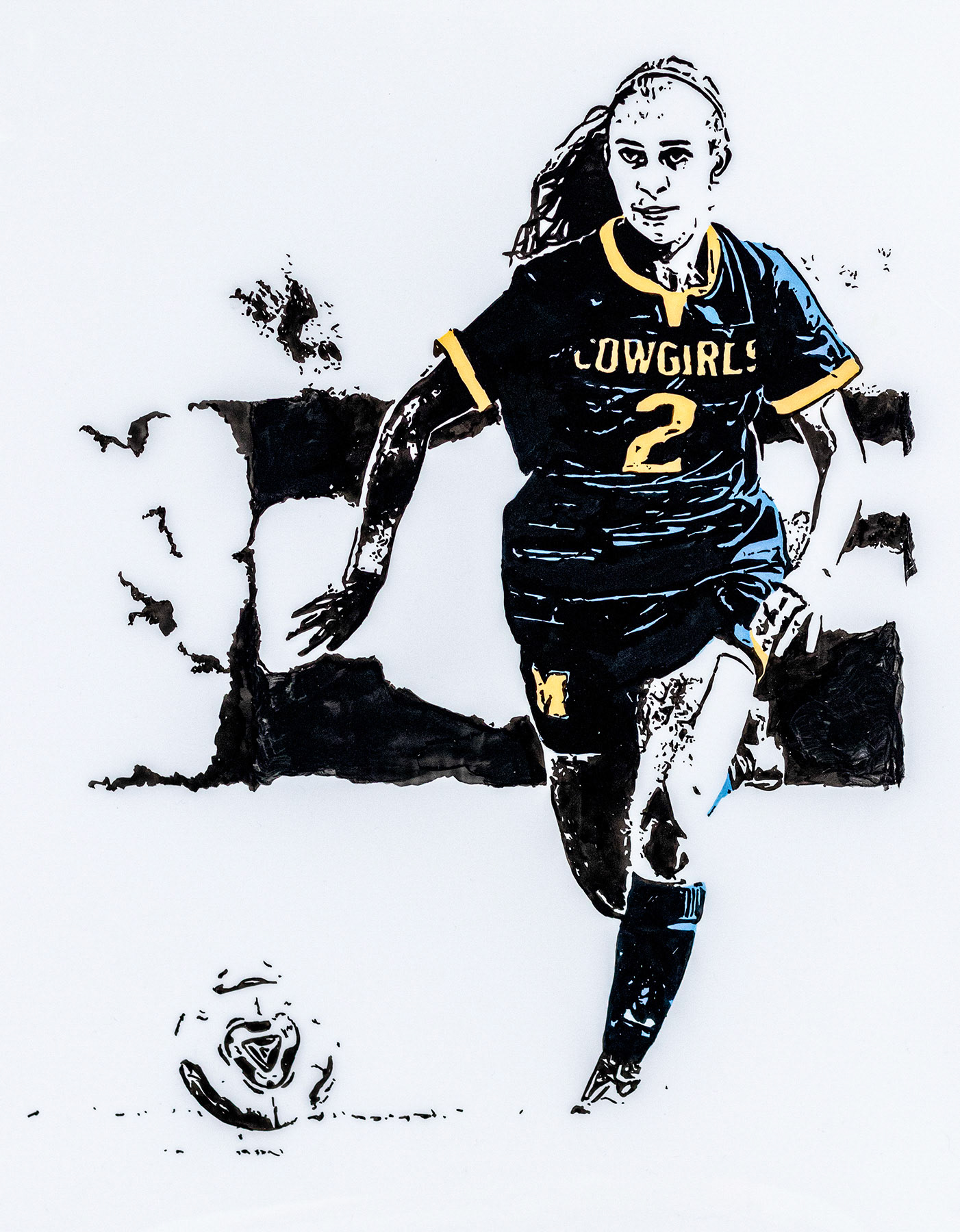 ink on mylar, 18 x 14 inches