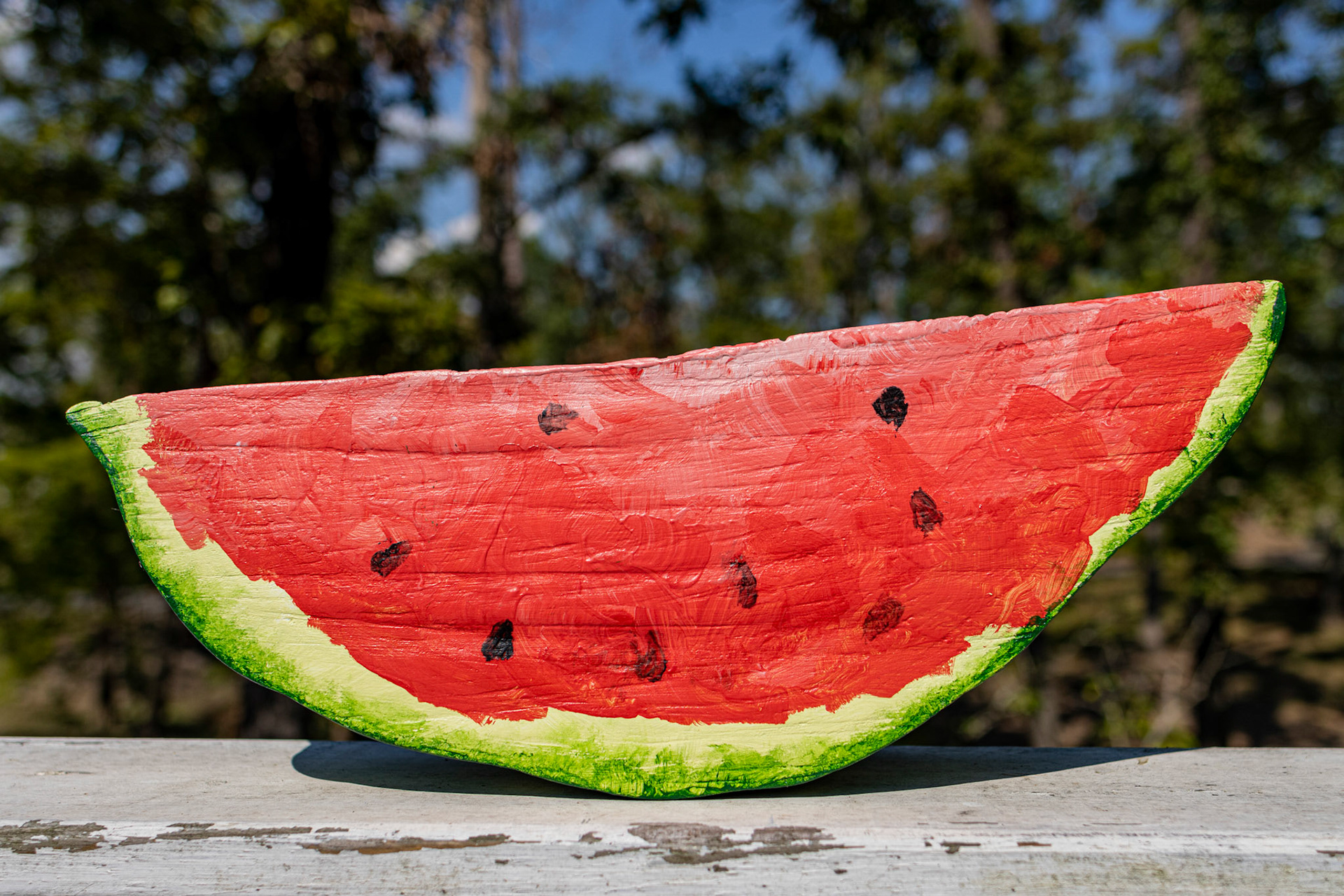 Untitled, Acrylic on wood from hurricane Laura