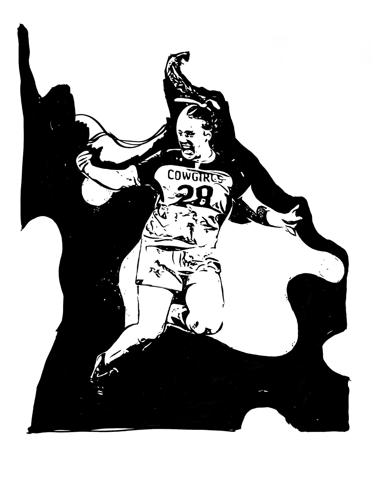 ink on mylar, 20 x 16 inches