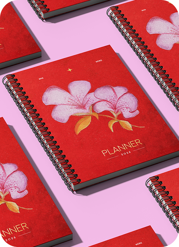 Capa para Caderno/Planner (arte tradicional em acrílica e pastel oleoso) - Proj. Pessoal