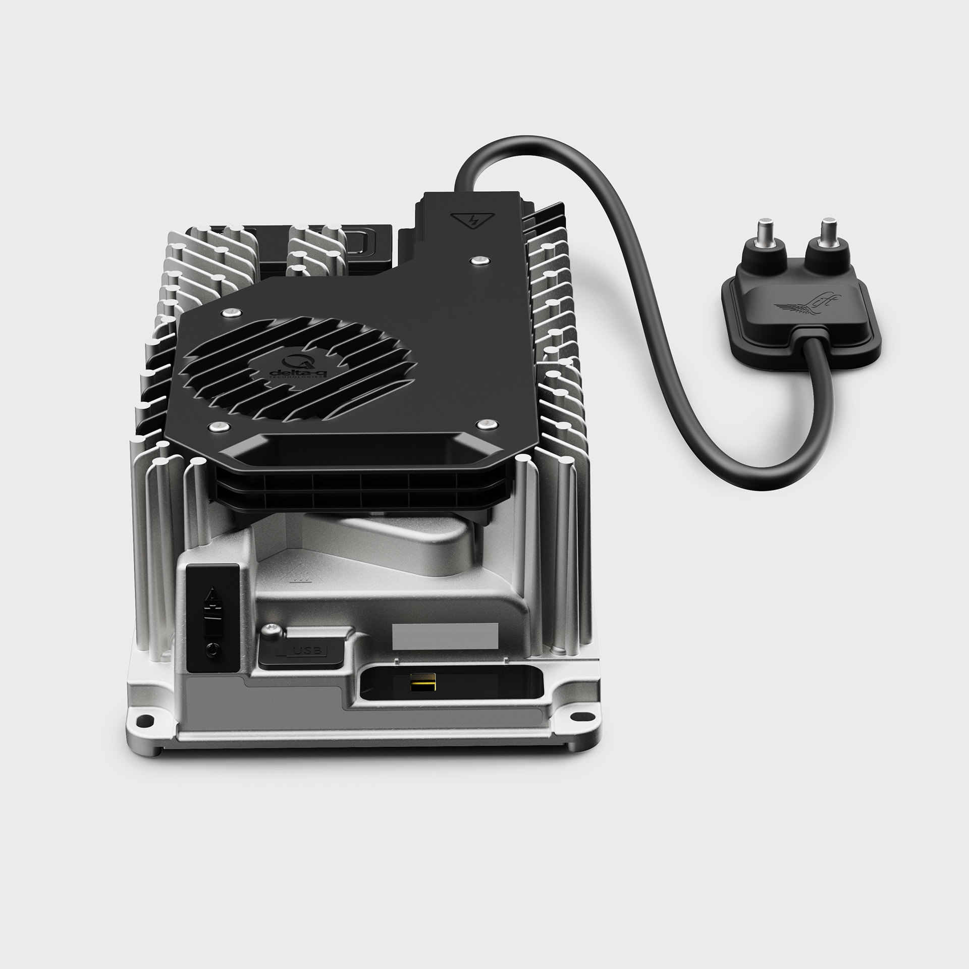 3D visualization of complex hydrofoil battery on white studio background