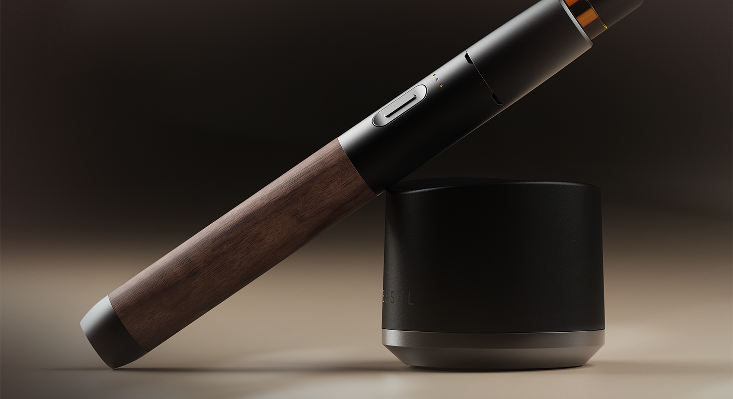 3D visualization of wood and metal electronic device