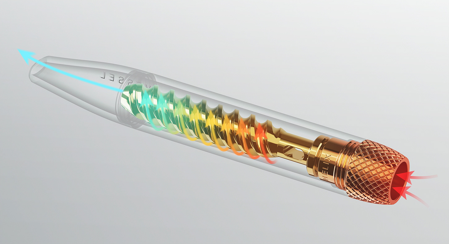 3D visualization of x-ray view of airflow