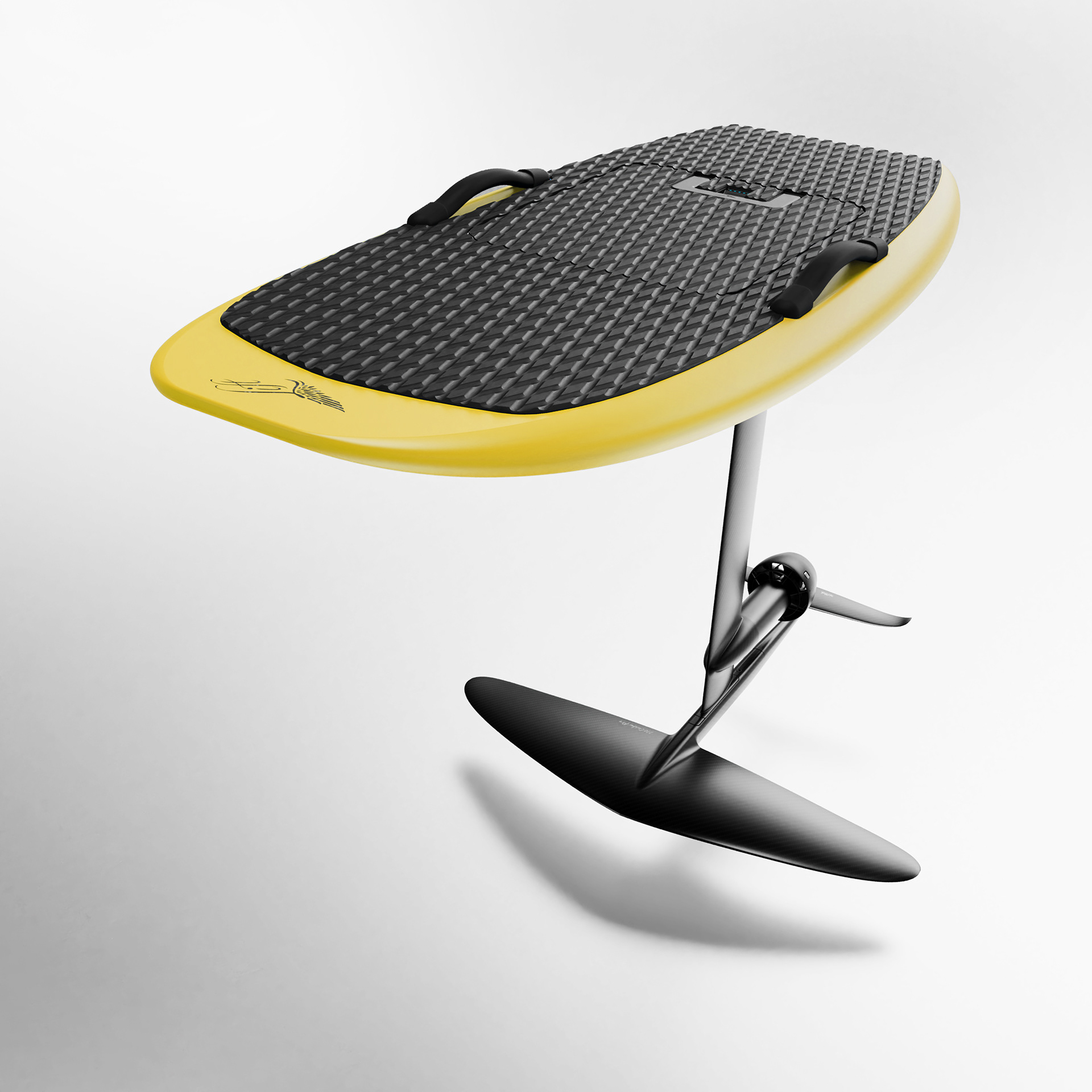 3D visualization of e-foil on white studio background