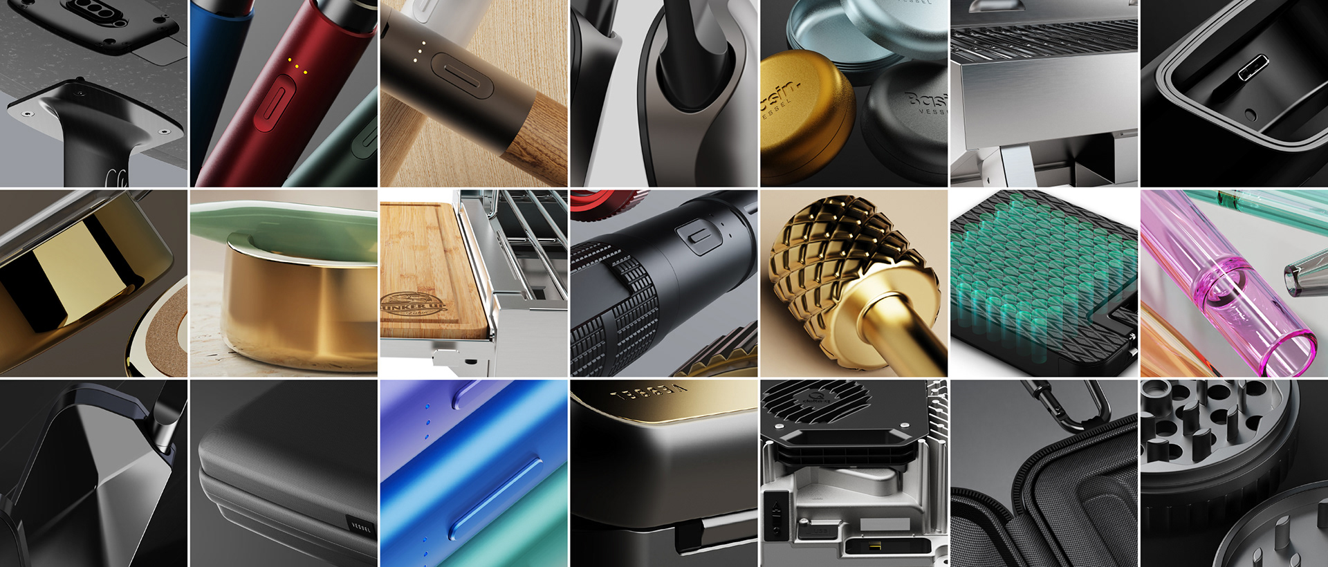 image wall showing product visualization closeups