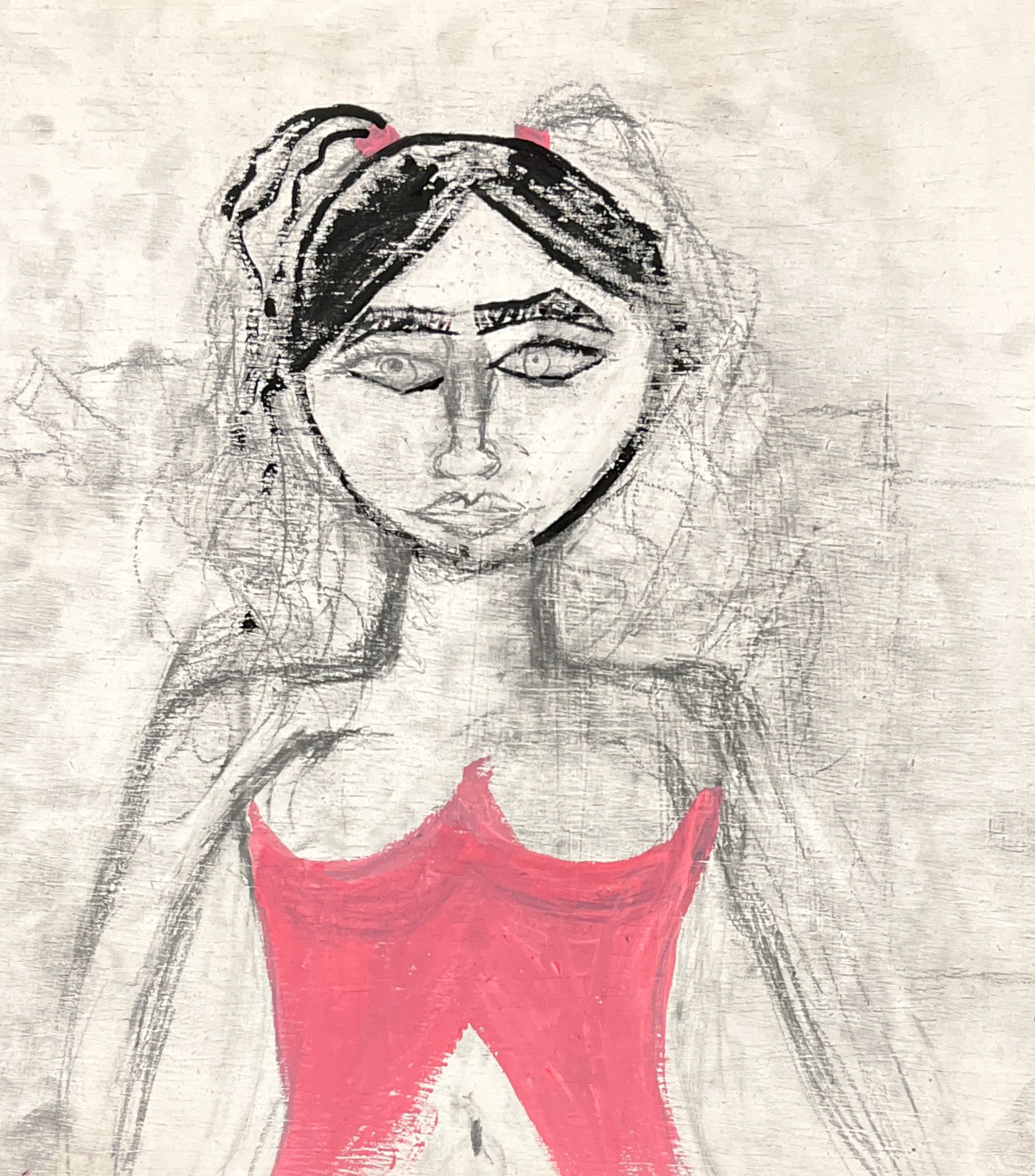 Graphite and Acrylic