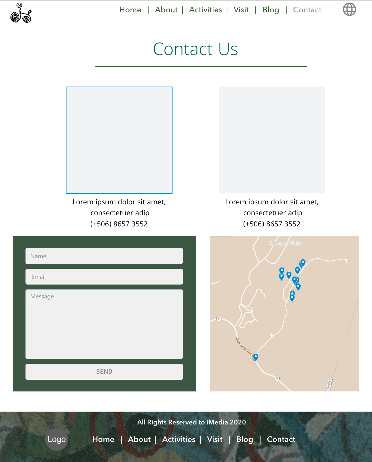 'Contact Us' Mockup