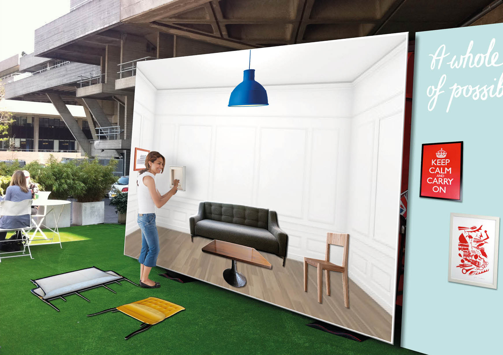 Ikea pop-up room lets one winner take home real furniture.