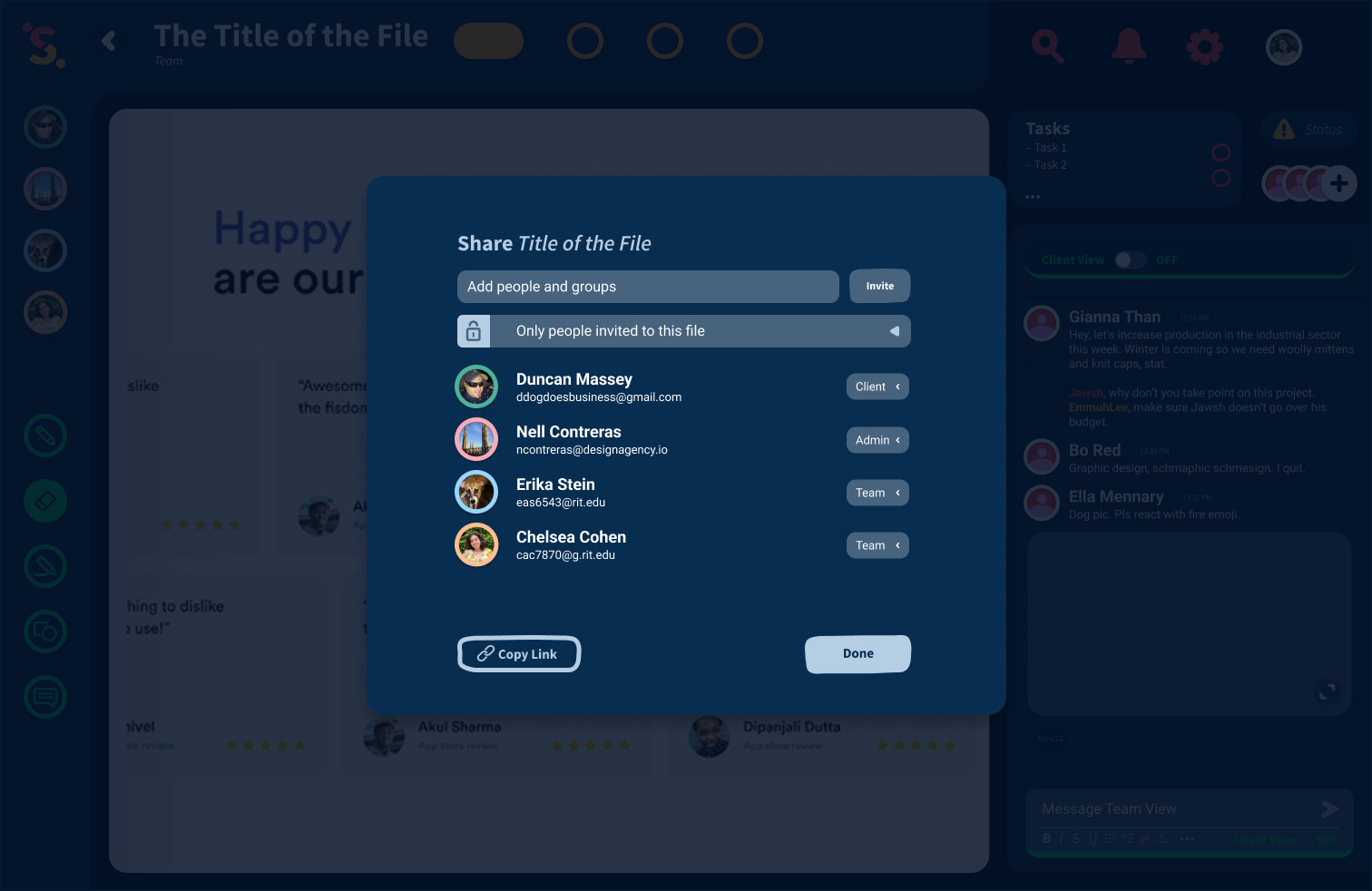 Share File Popup
