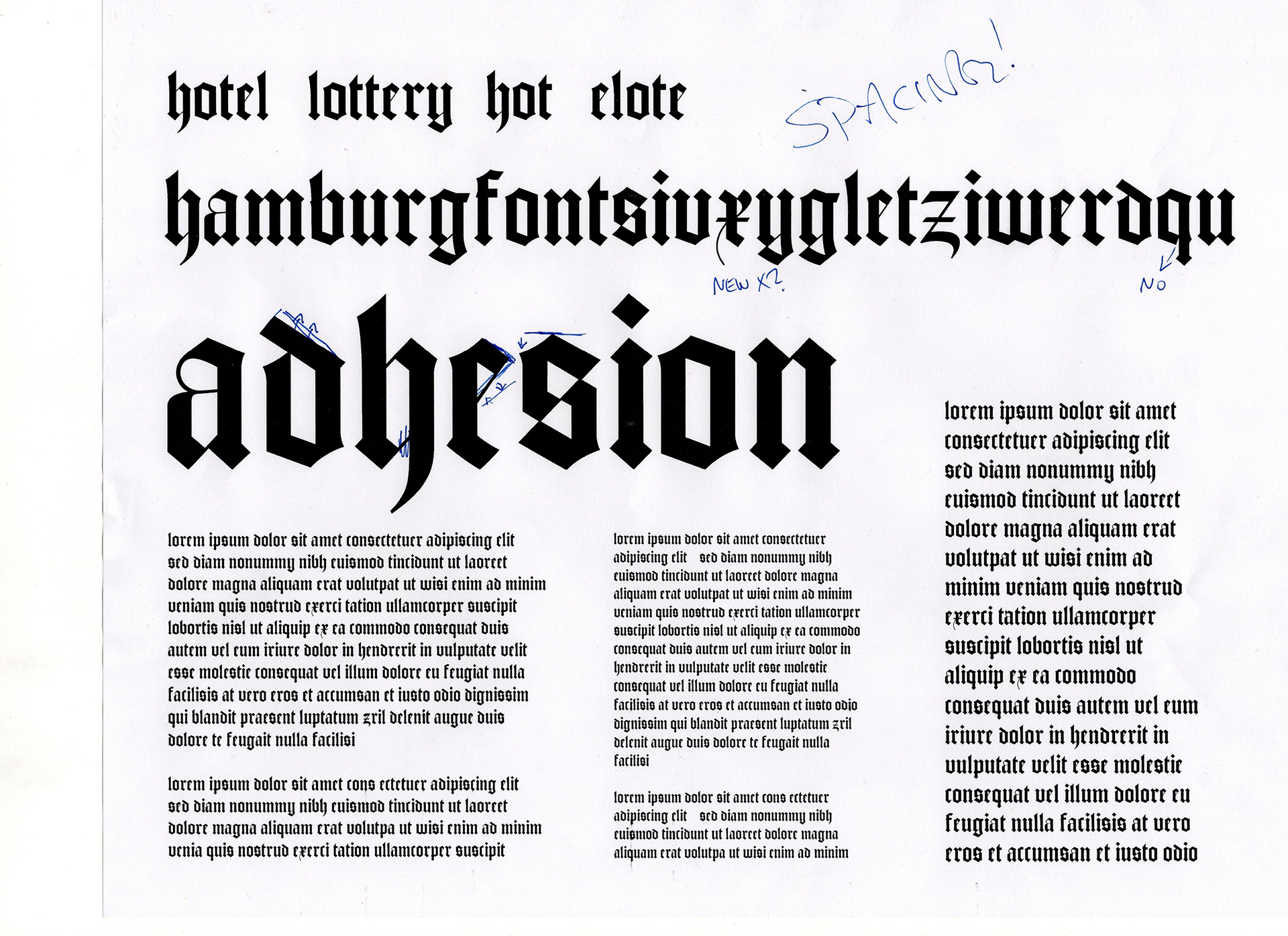 Textura blackletter test