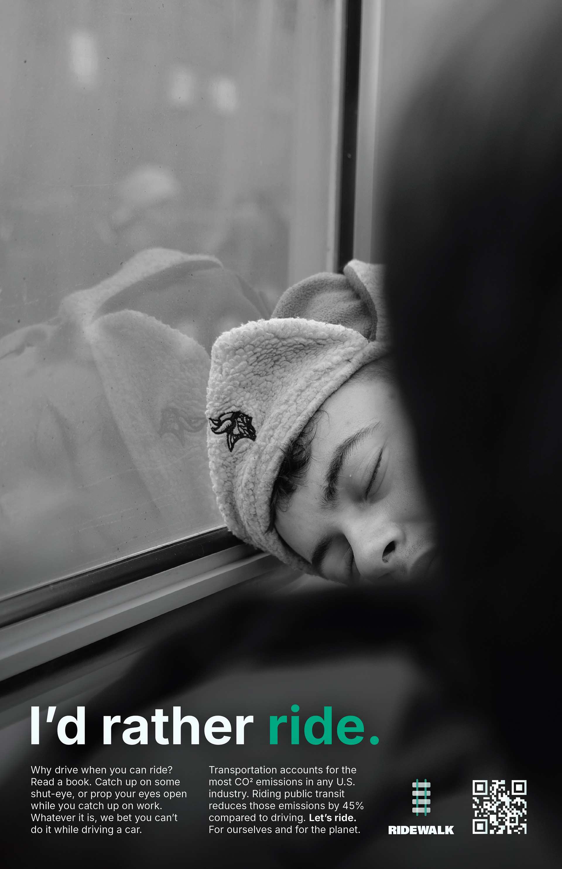 Ridewalk advertisement (public transportation app)