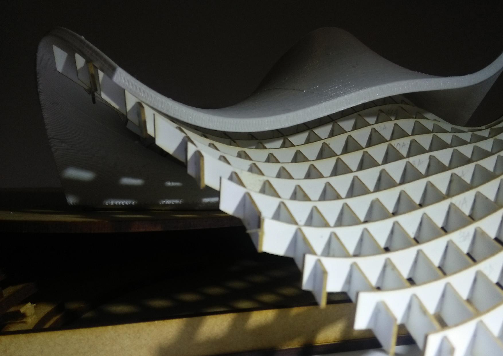 Waffle Structure Lazer Cut + 3D Print