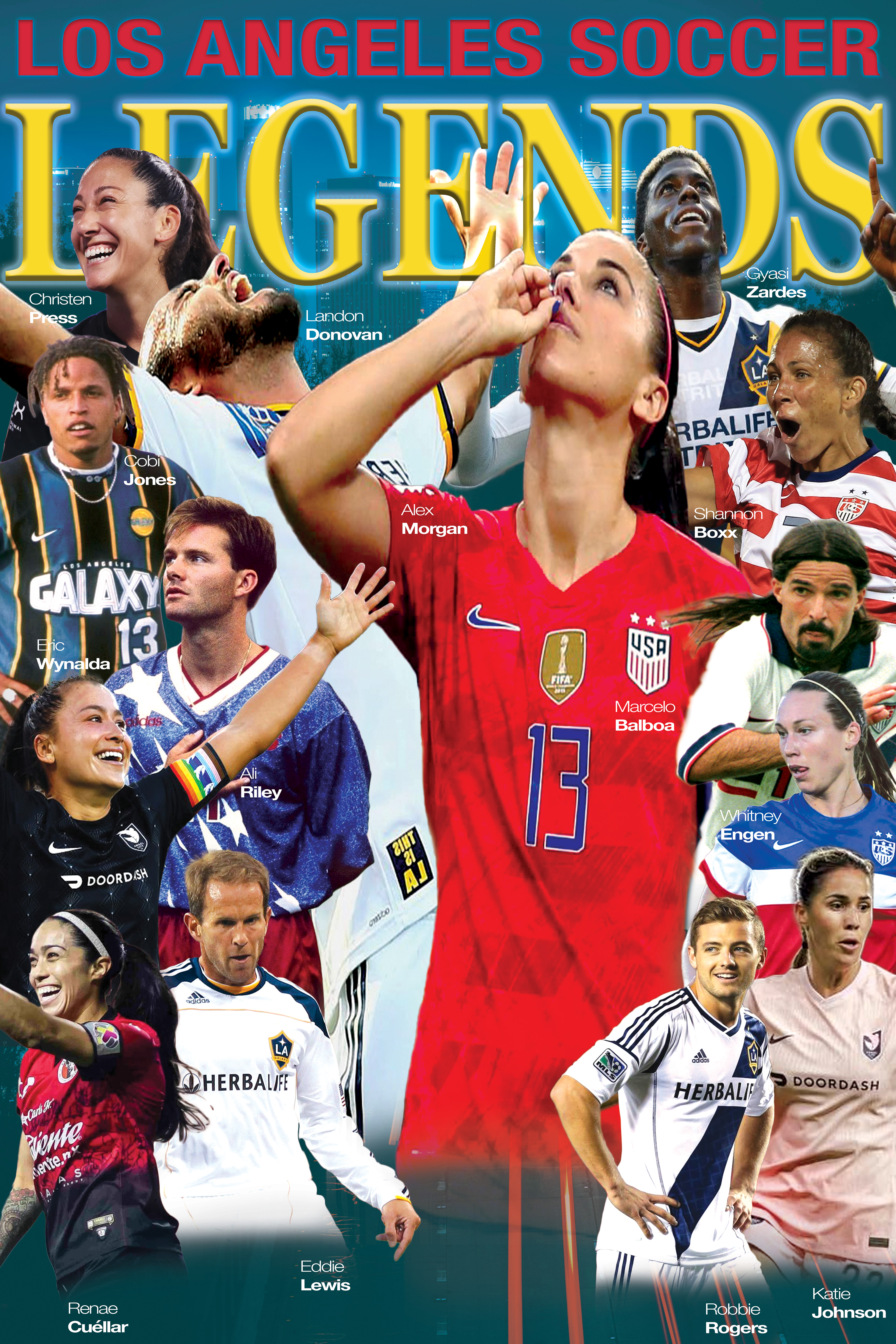 Los Angeles Soccer Poster