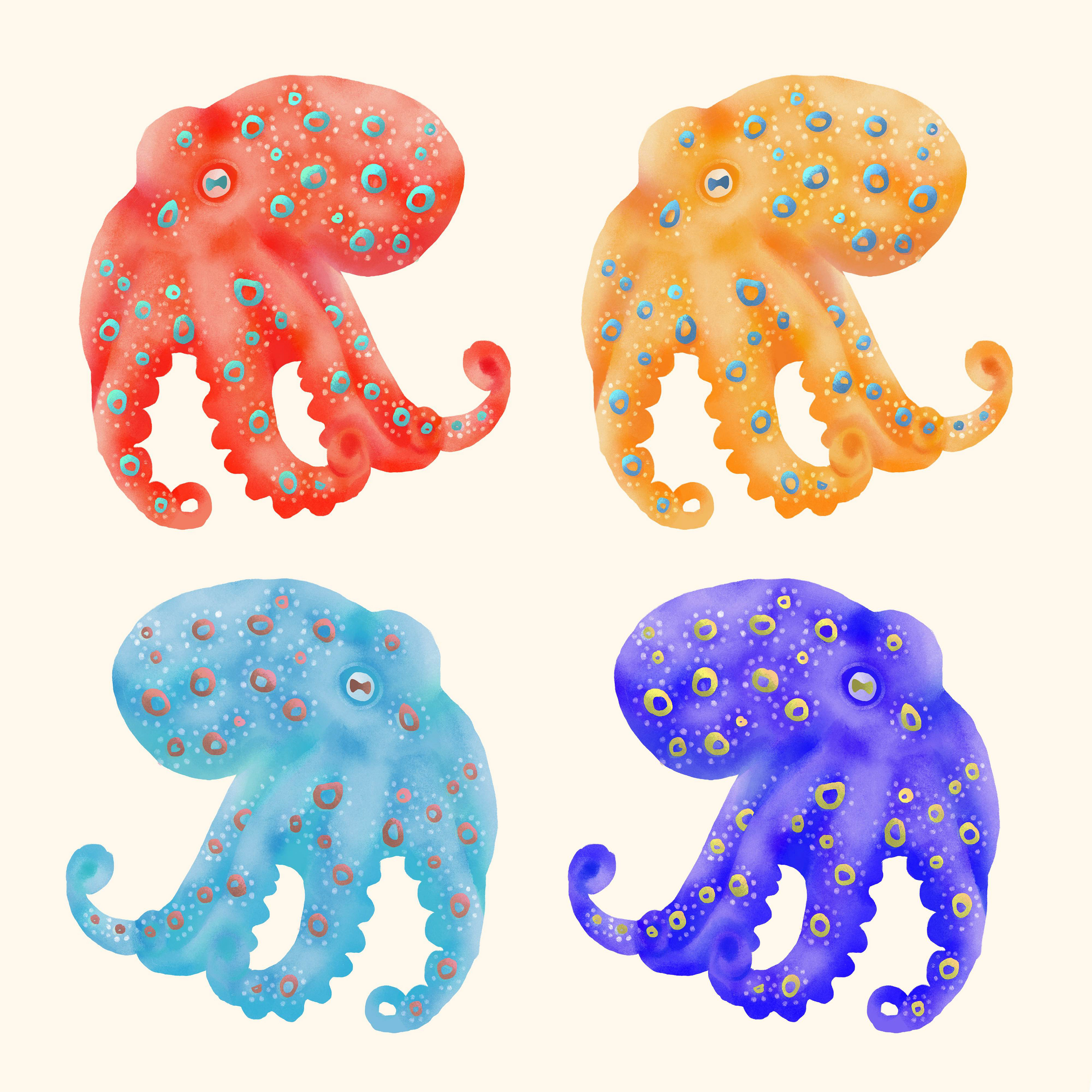 Blue-ringed octopus | Art Print