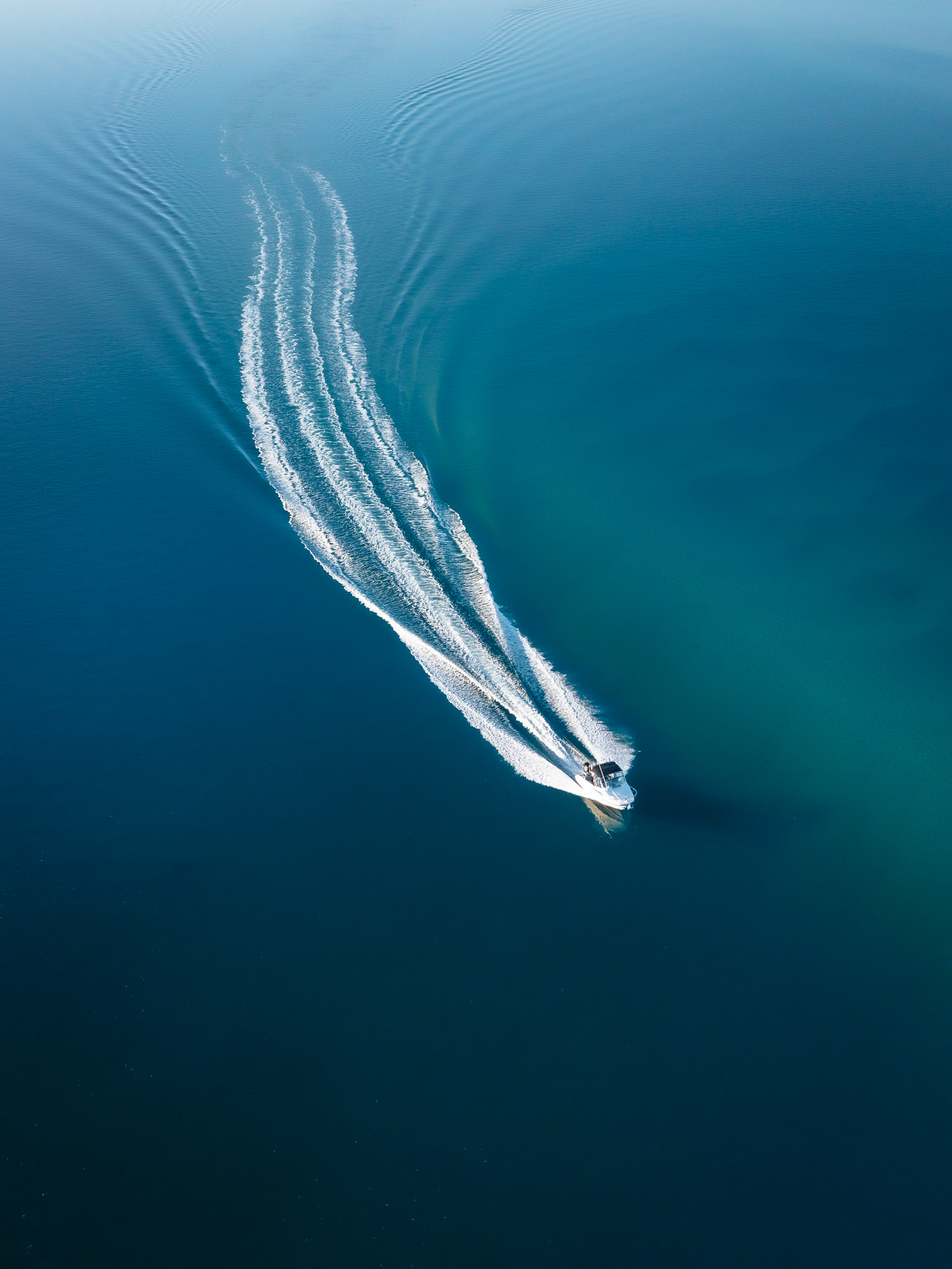 speed boat in the shallow inlet marine and coastal park gippsland victoria australia  
