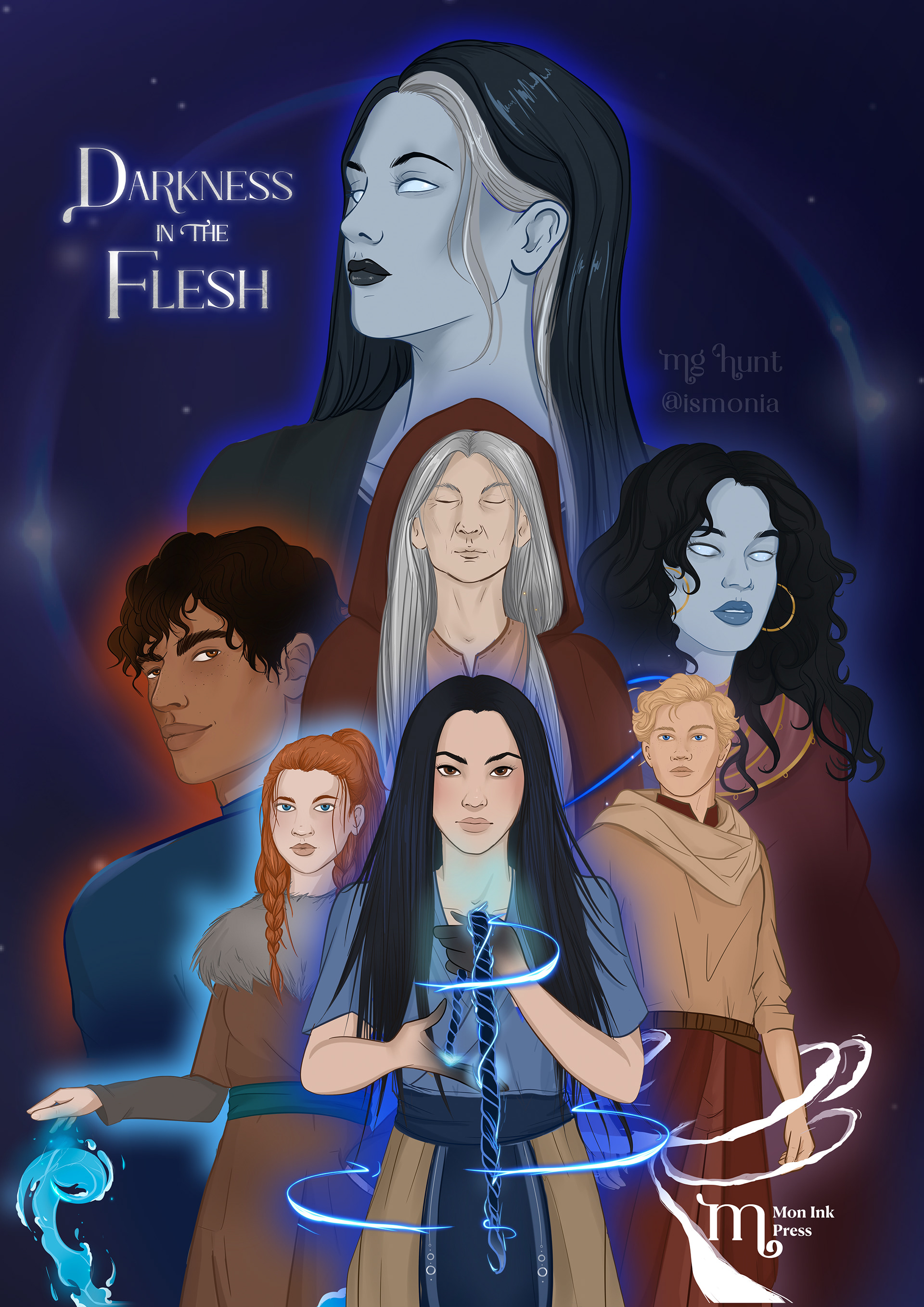 The Cast of Darkness in the Flesh (dark magik background)