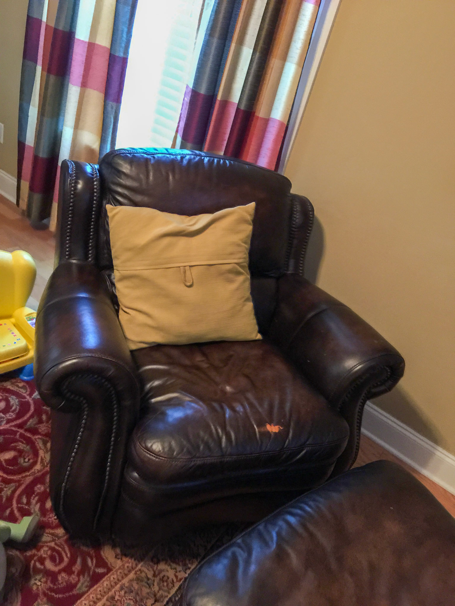 Leather Pigment Before