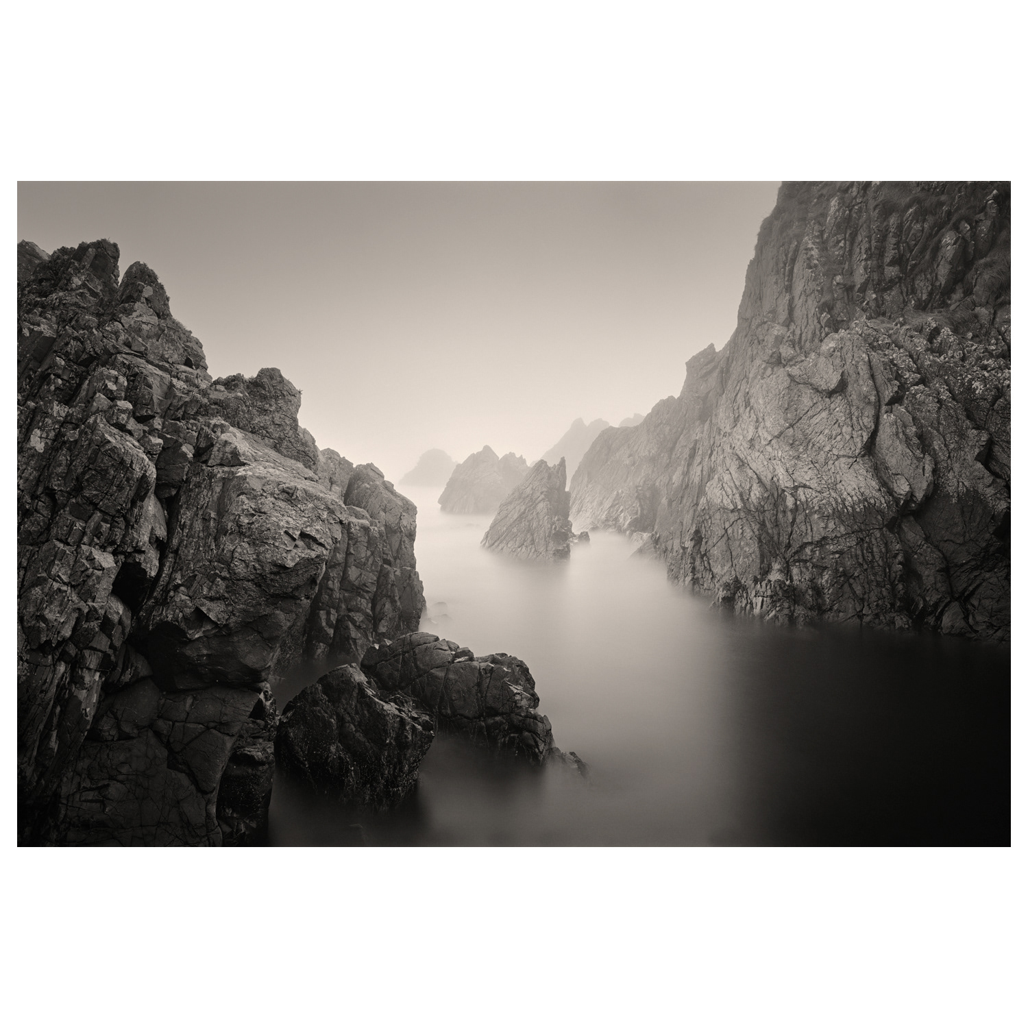 Fine Art Photograph by Colin Ironside Homes entitled "Misty Cove" Eyemouth