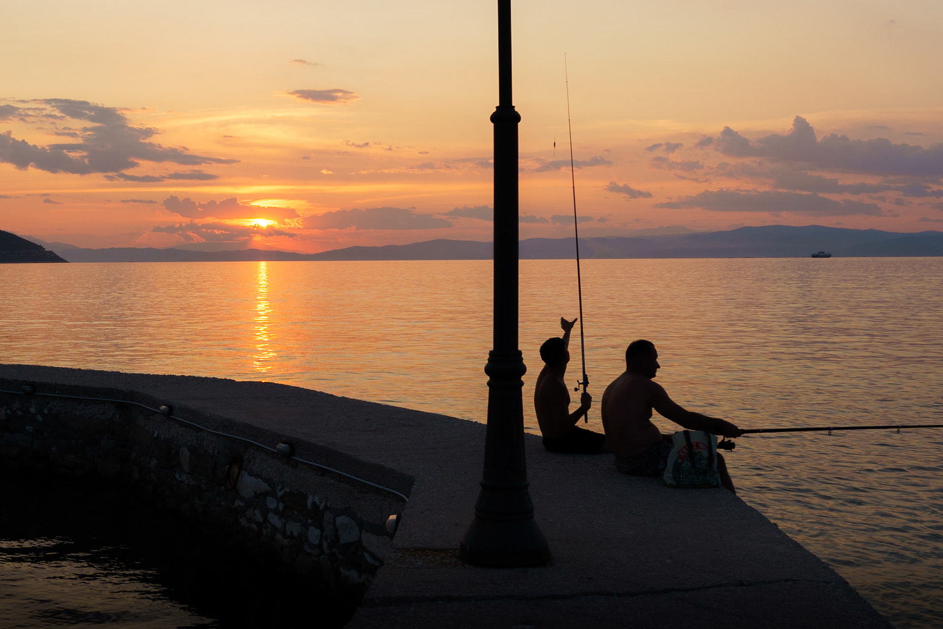 Thassos Town At Sunset