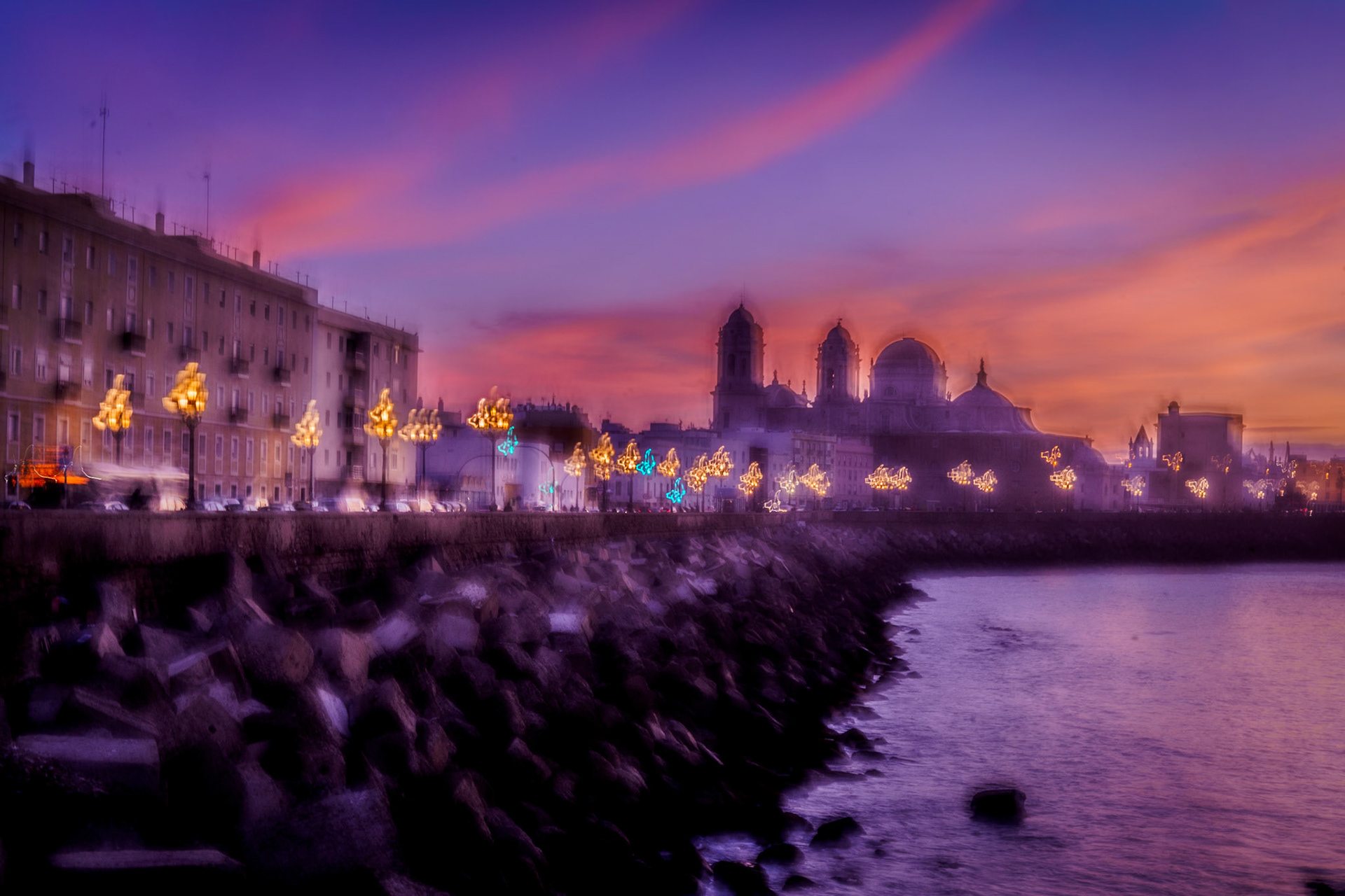 Cádiz Sunrise Pop Blur