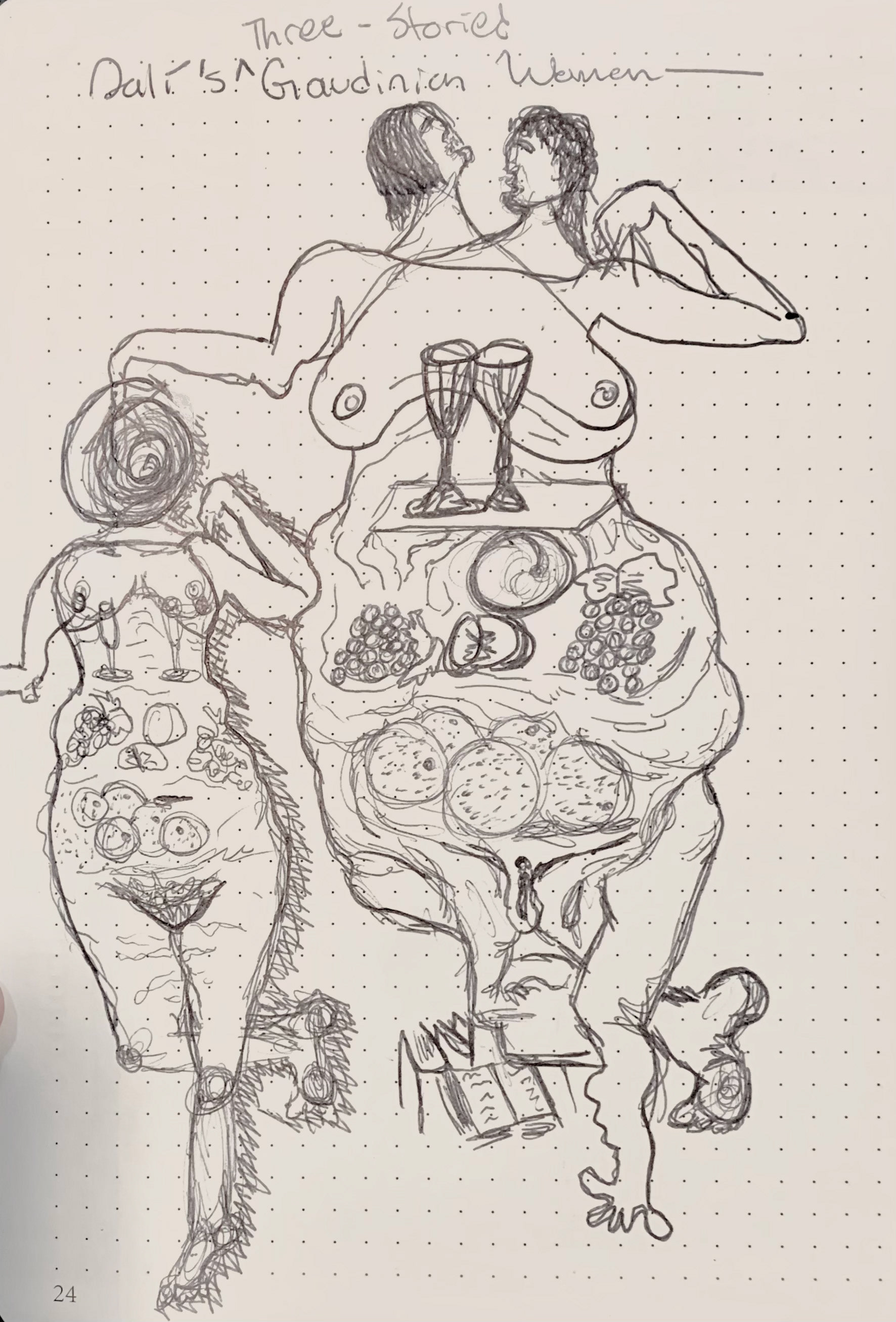 Dali's Three-Storied Woman