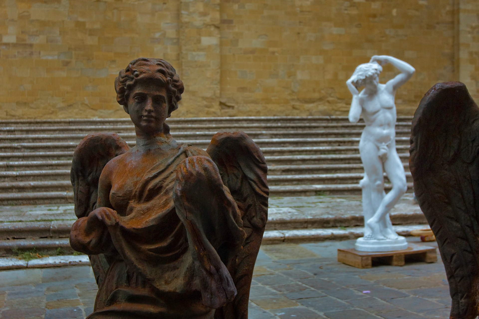 Some of the more esoteric pieces on offer at the Sunday Arrezzo Antique market