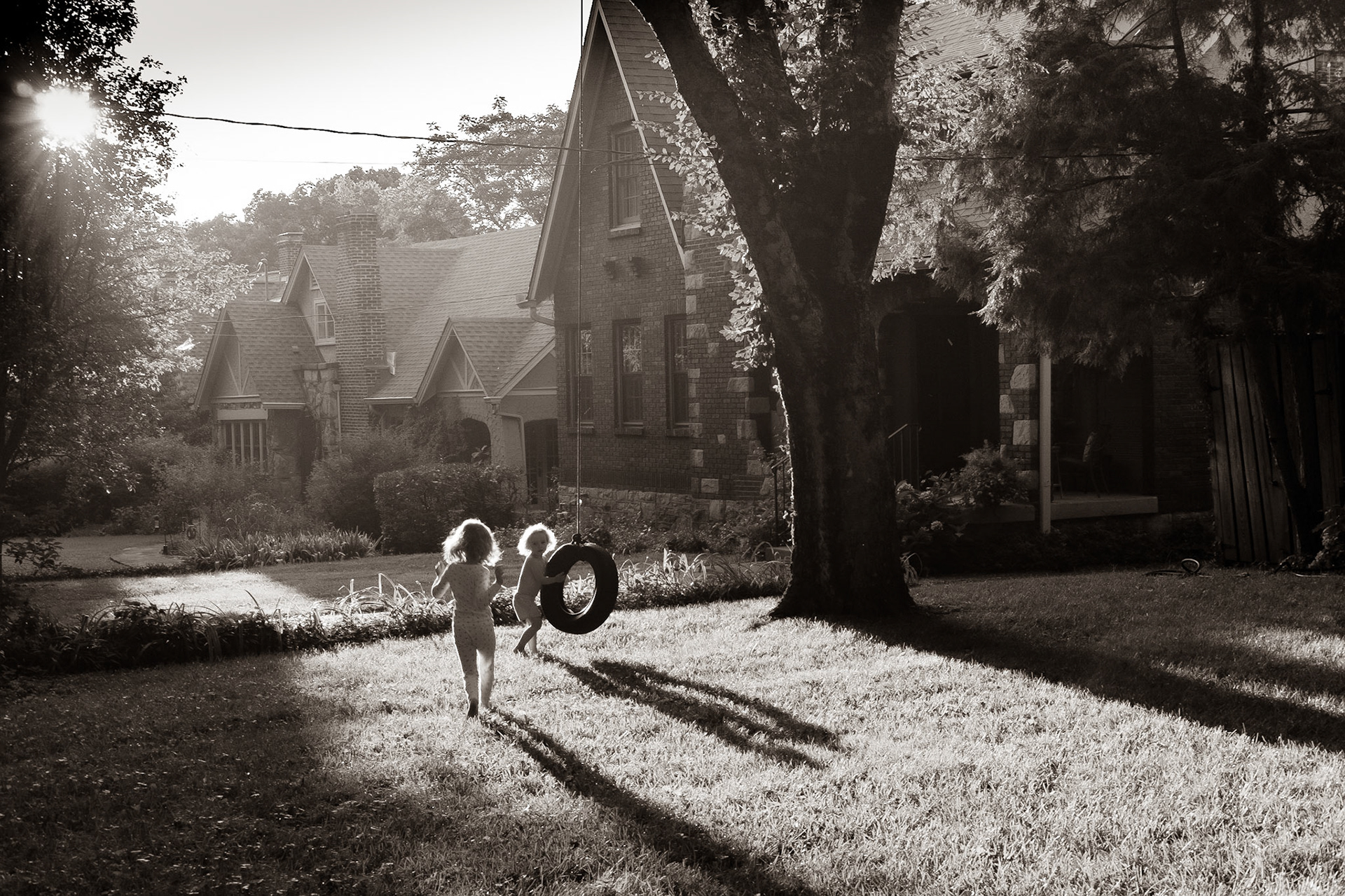 Tire Swing on a Summer Evening
