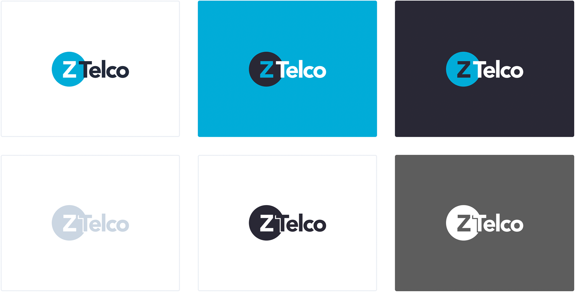 ZTelco logo placement color rules