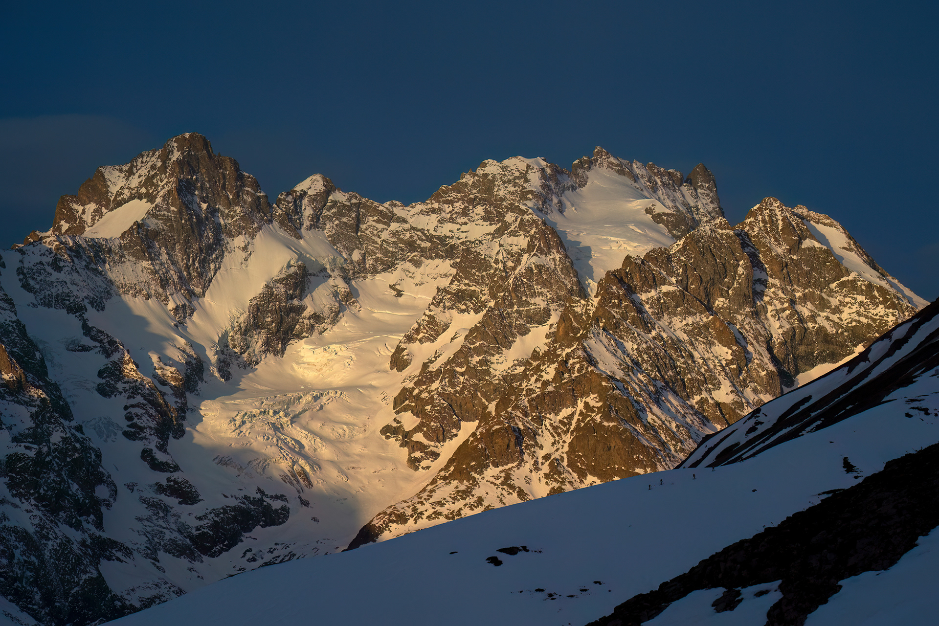 La Meije salendo al Pic Blanc du Galibier
