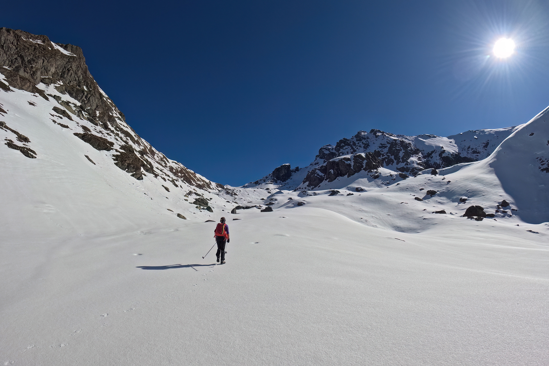 Salendo all'Orsiera canale SO cima sud