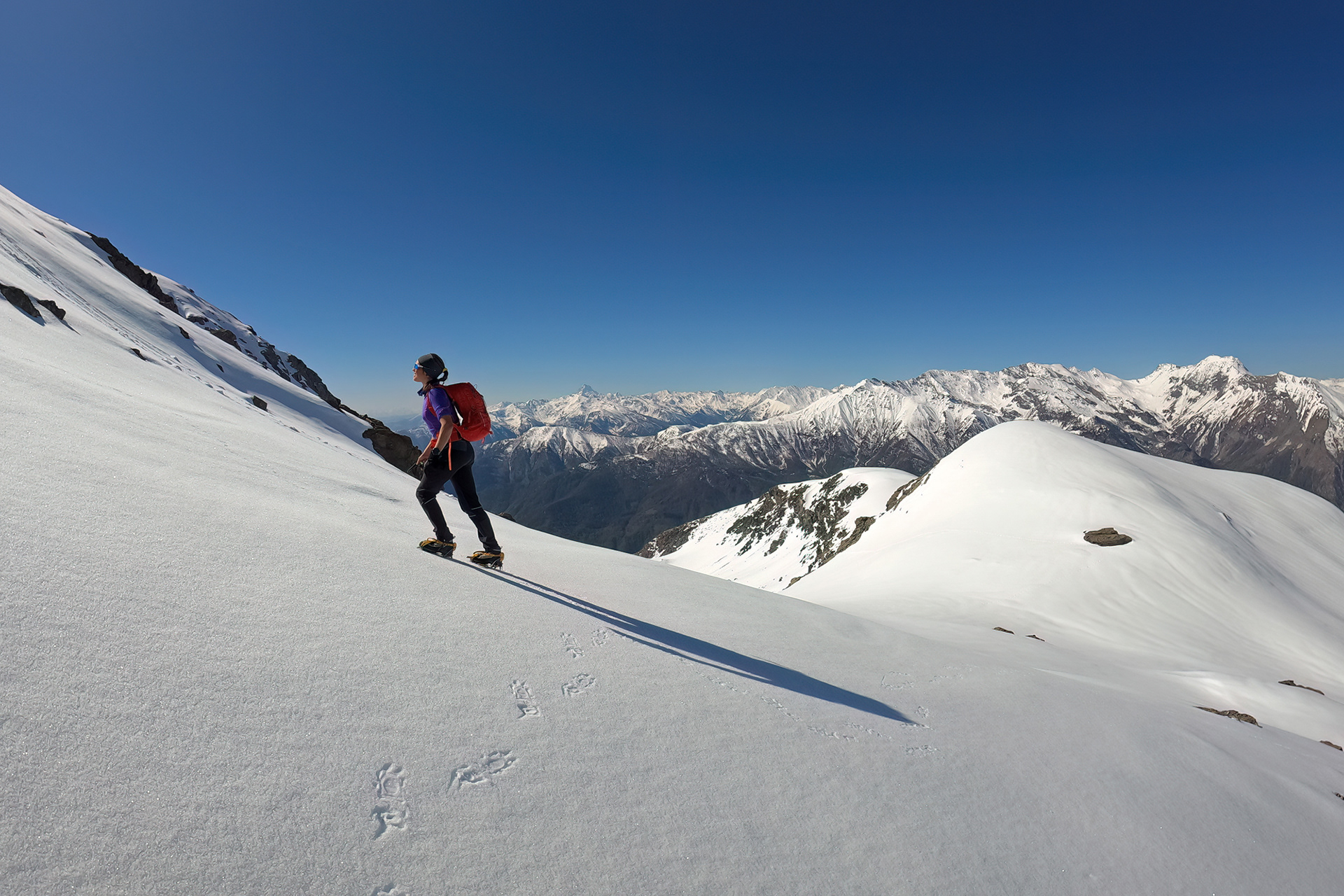 Salendo all'Orsiera canale SO cima sud