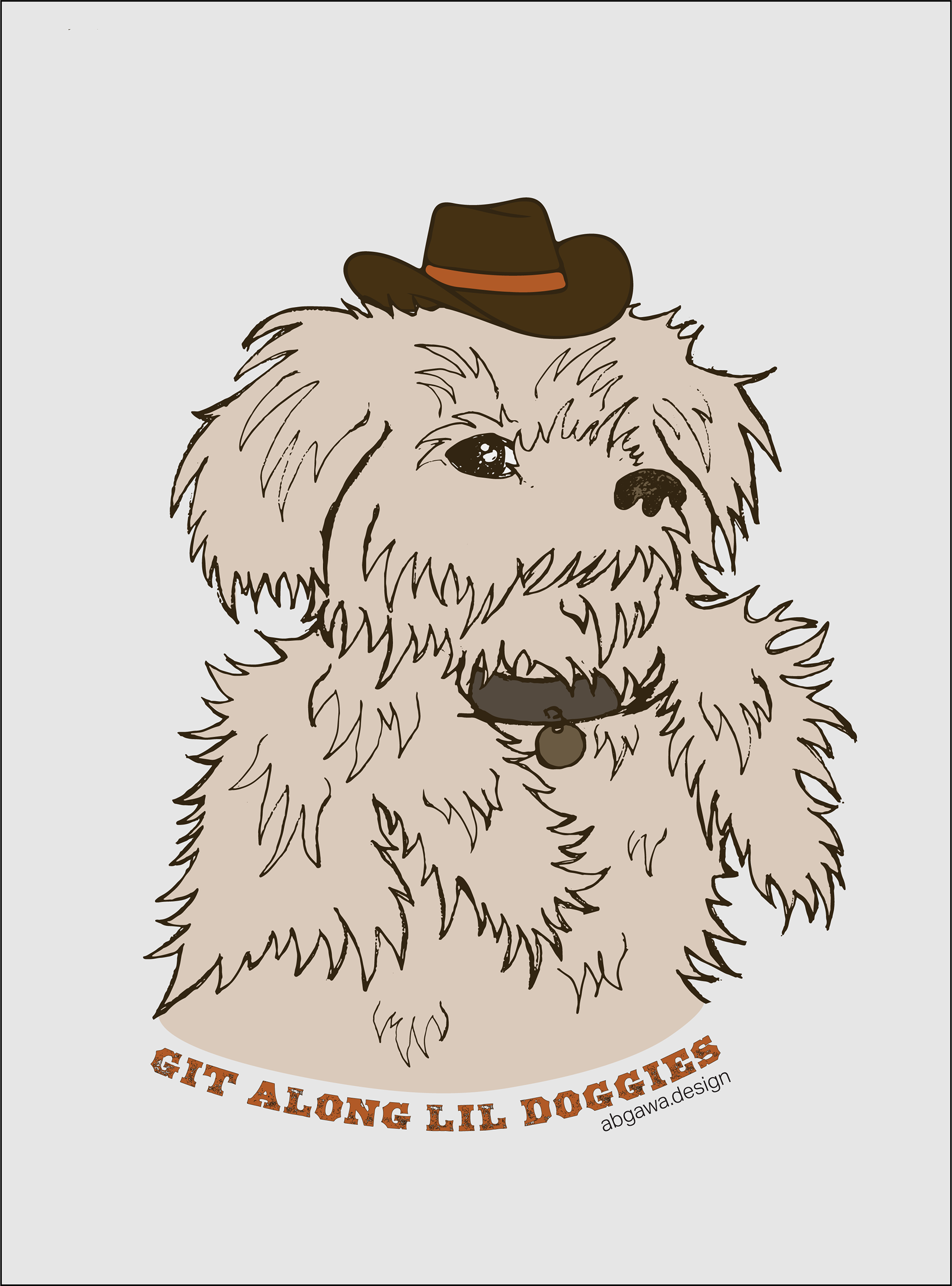 Git Along Lil Doggies sticker design