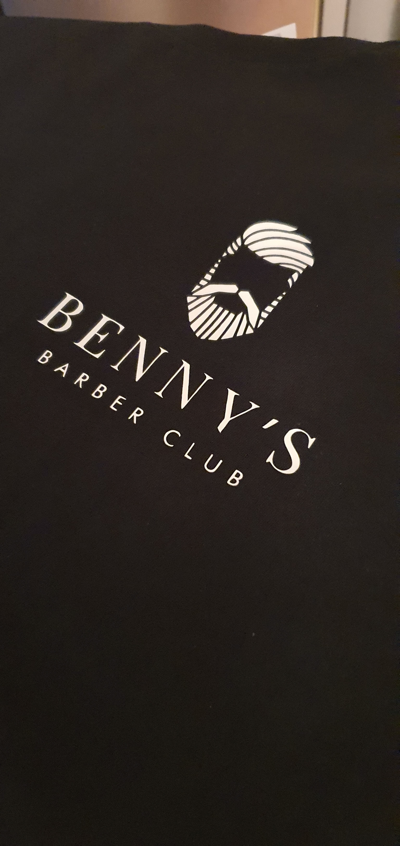 Printing re-existing logo printed for Benny's Barber Club