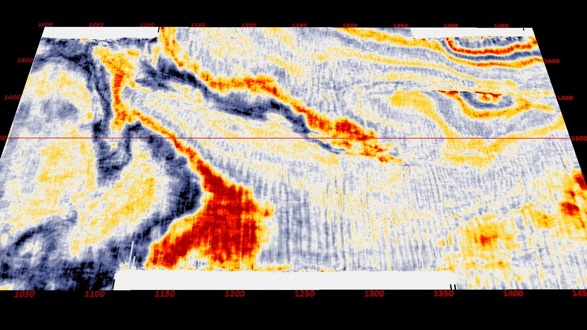 Typical timeslice obscuring the true nature of the striations.
