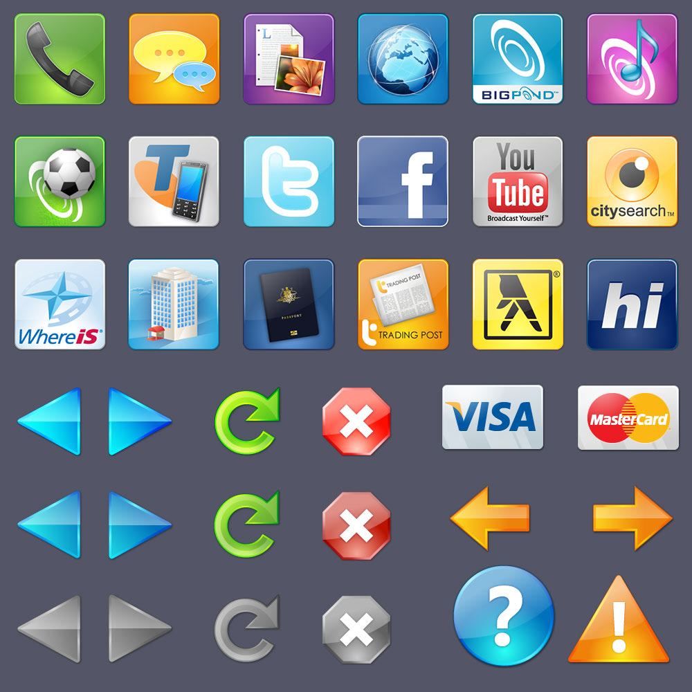 Telstra Public Smart Kiosk Icons