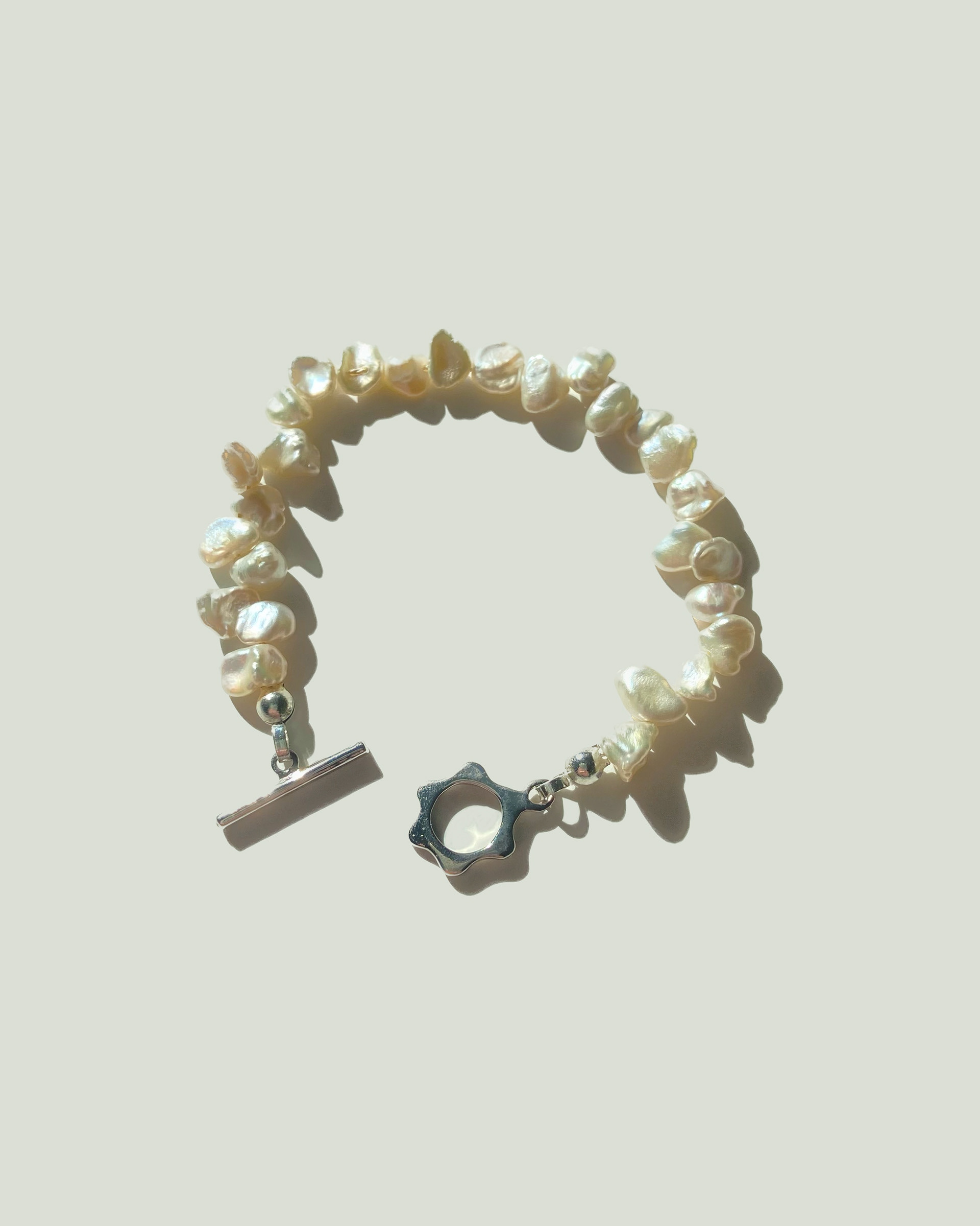 Horizon, 2021. Silk and pearl. Lucky Girl Jewellery.