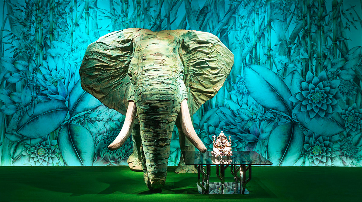 2014, Printemps Haussmann windows @FrederiqueVernillet illustration & LittleK sculpture
