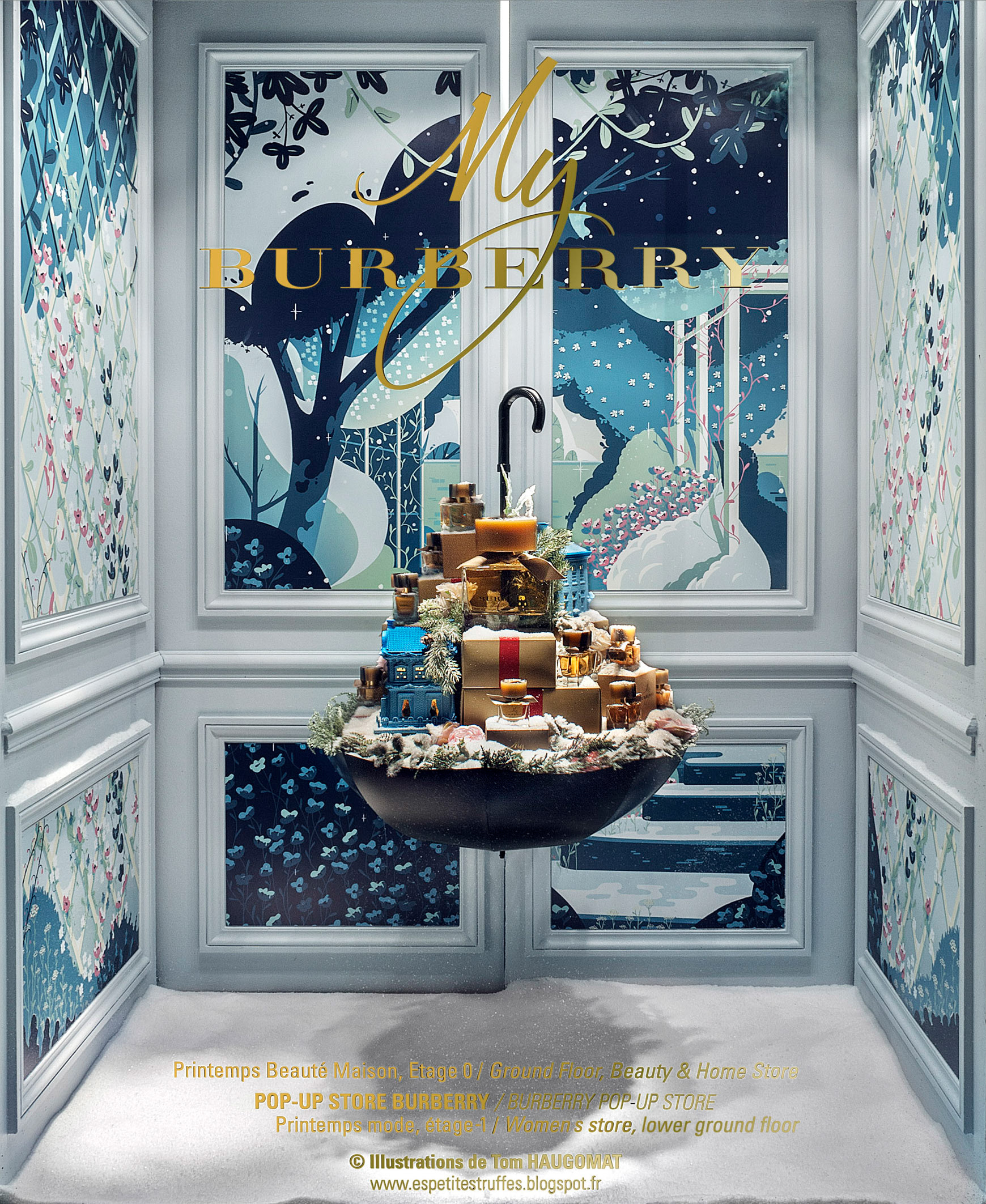 2014, Printemps Haussmann windows, @Burberry