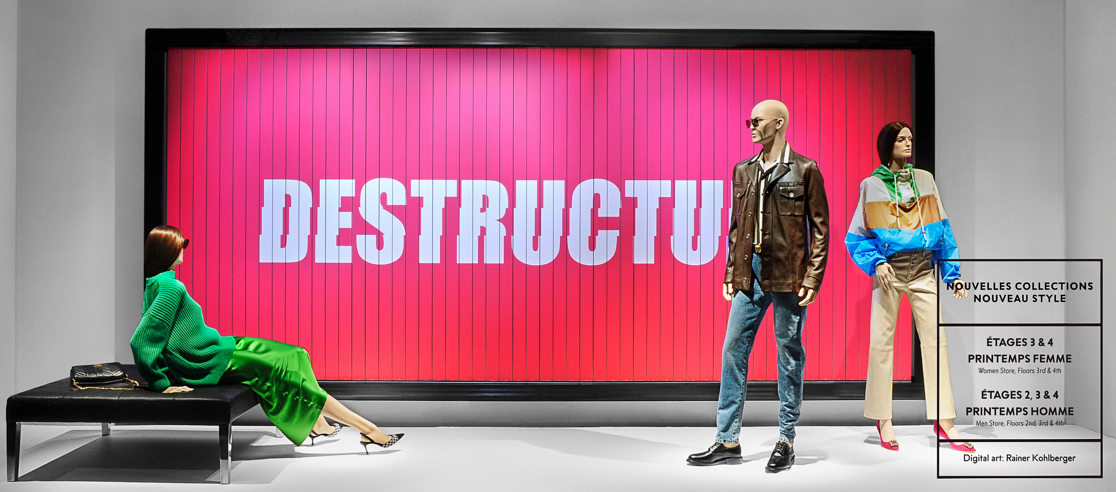 2018, Printemps Haussmann windows
