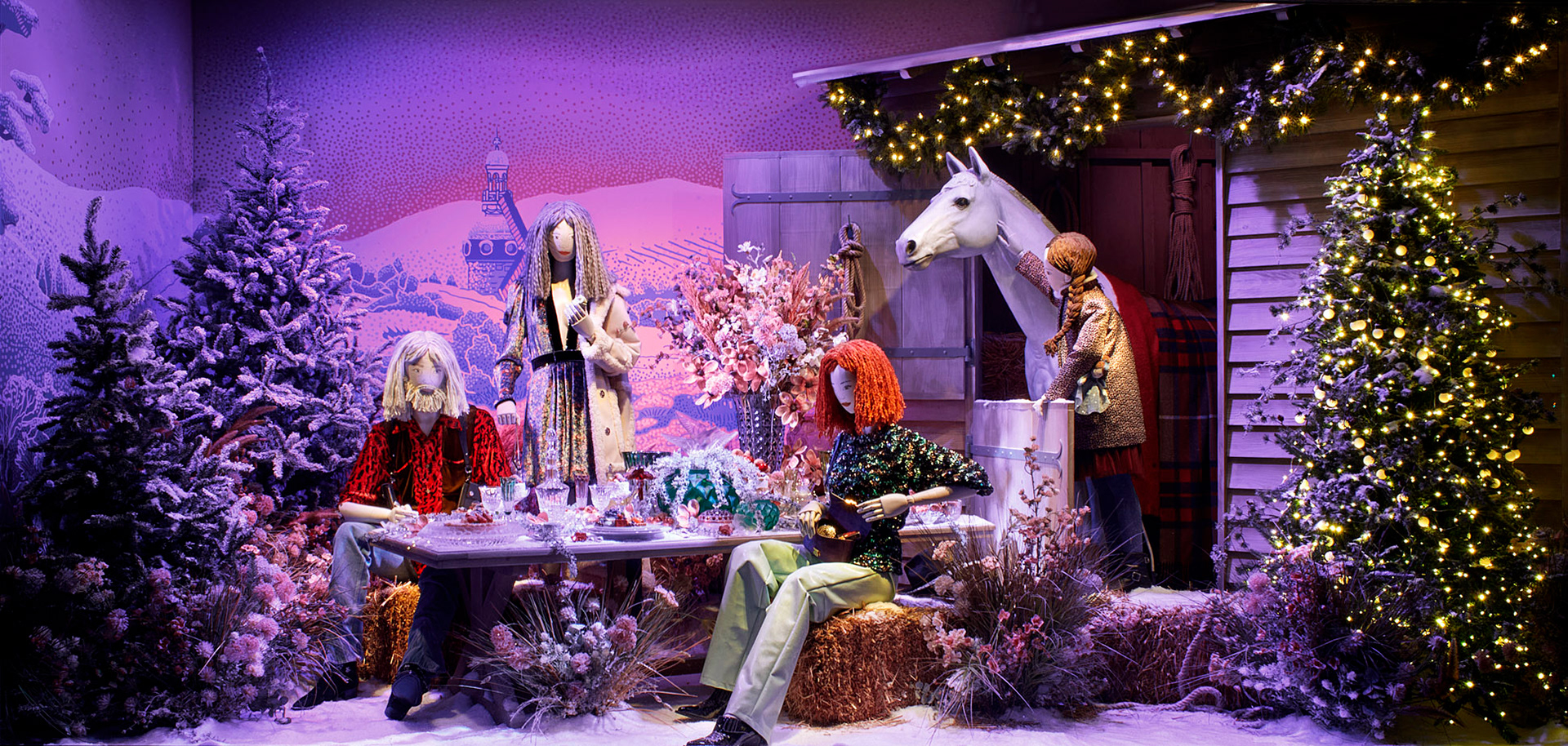 2020, Christmas windows, Printemps Haussmann