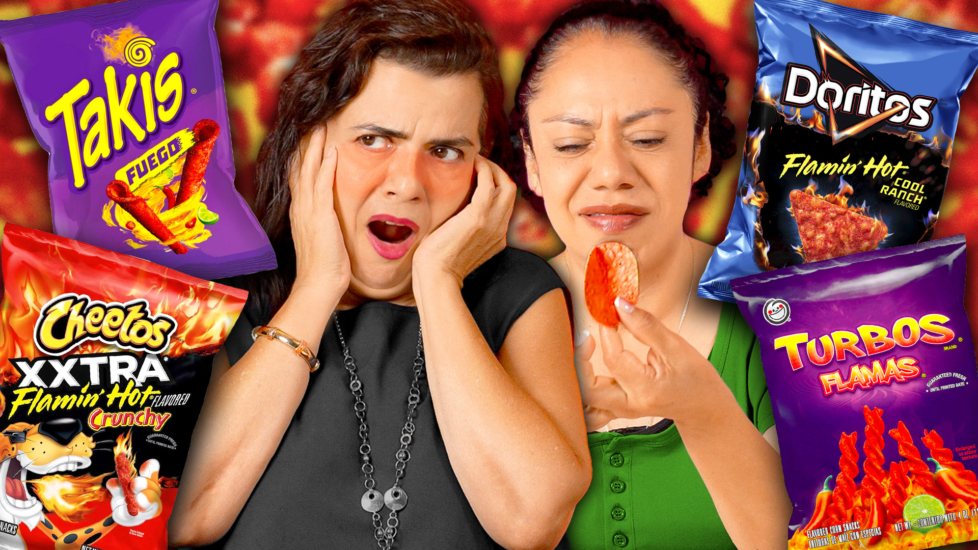 Mexican Moms Try to Eat the SPICIEST Chips!