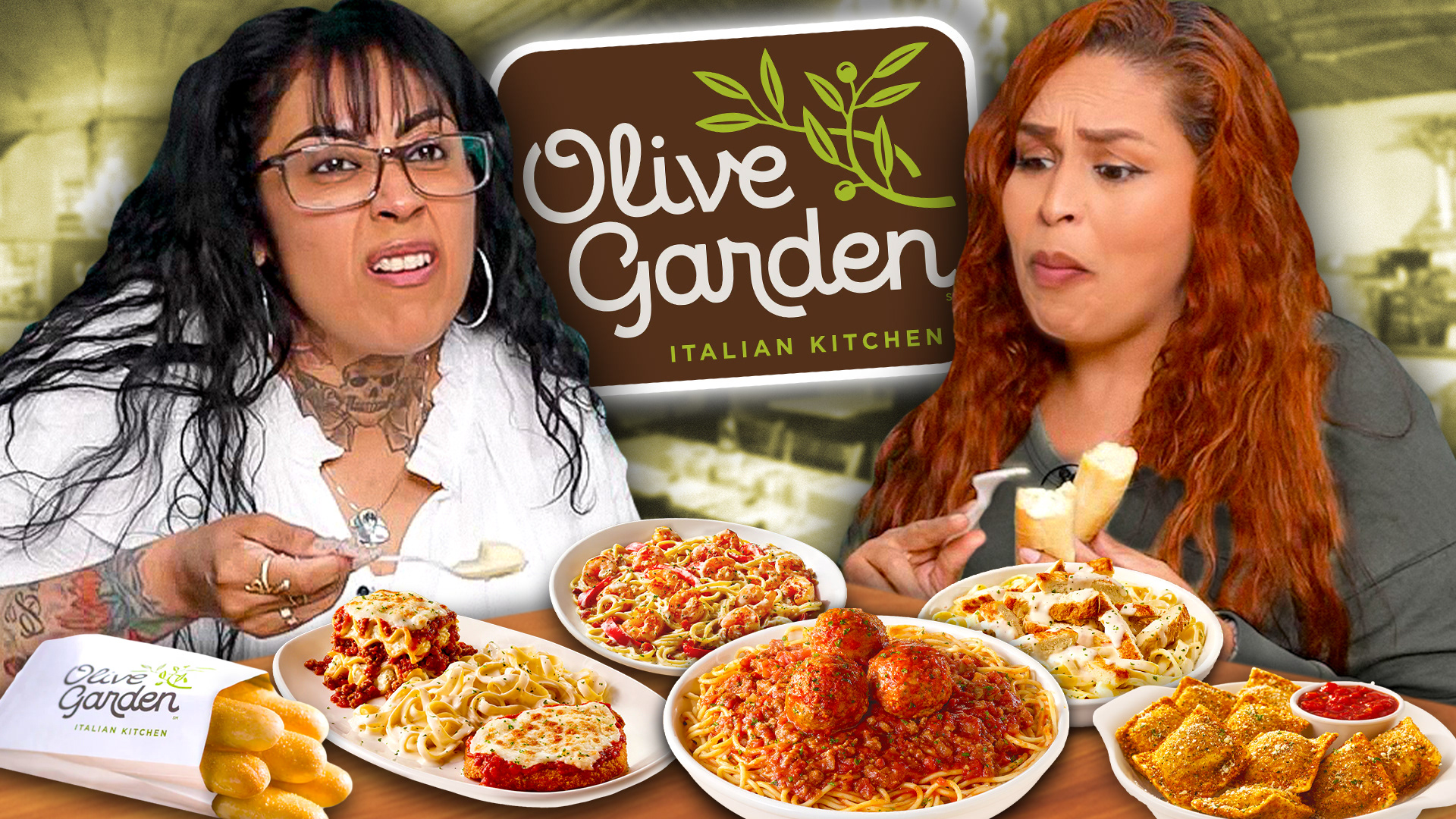 Mexican Moms Try the ENTIRE Olive Garden Menu
