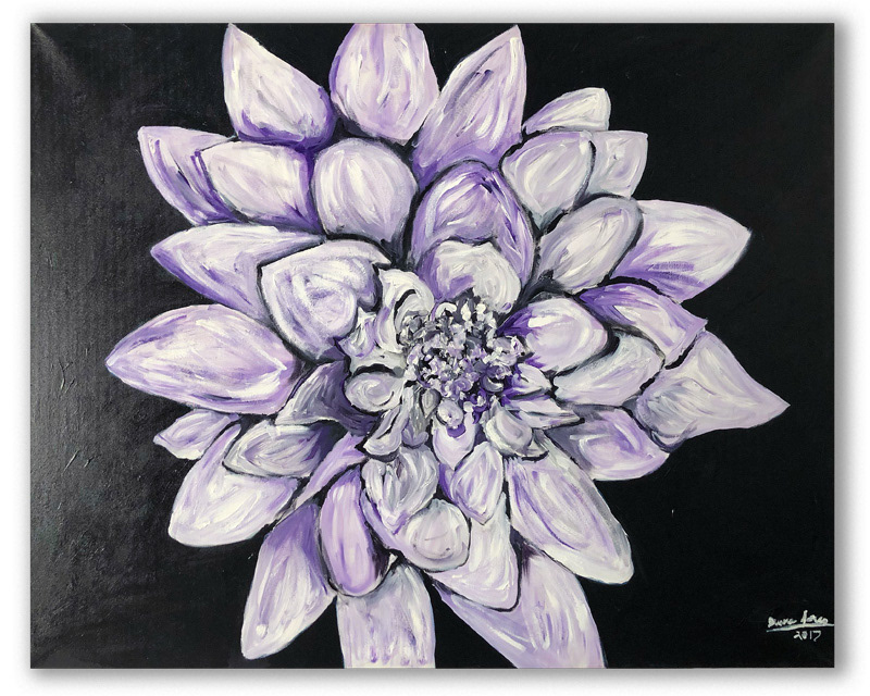 Dahlia painting by Duane Jones