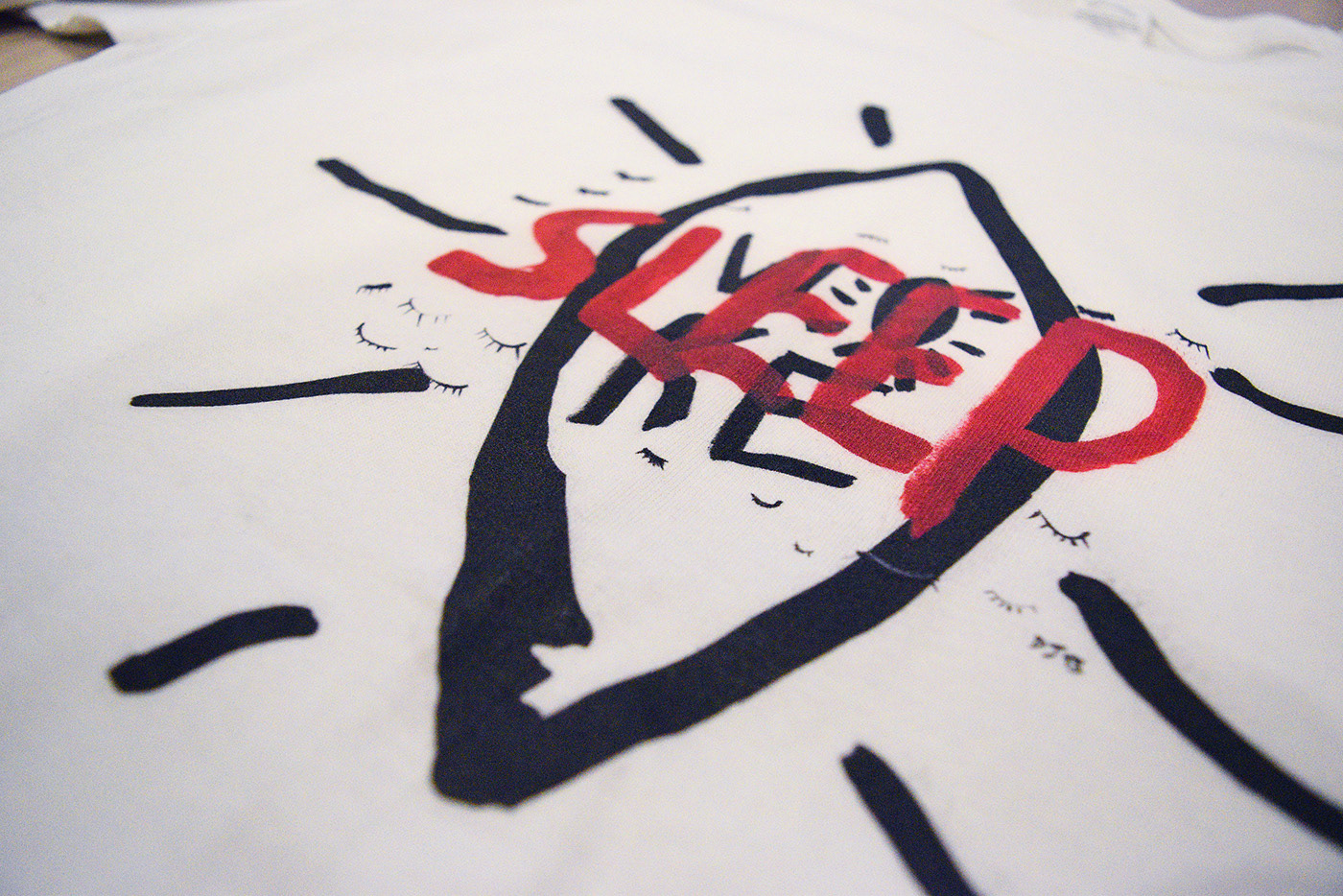 Woke Sleep long sleeve tee detail