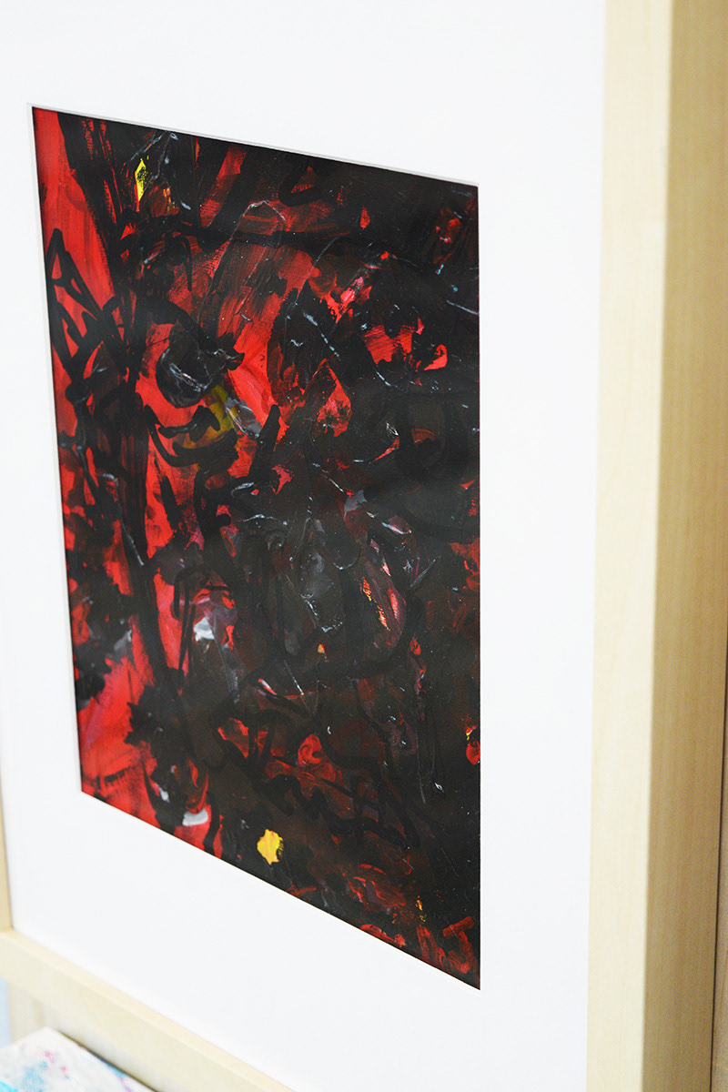 Framed Inner Demon painting by Duane Jones
