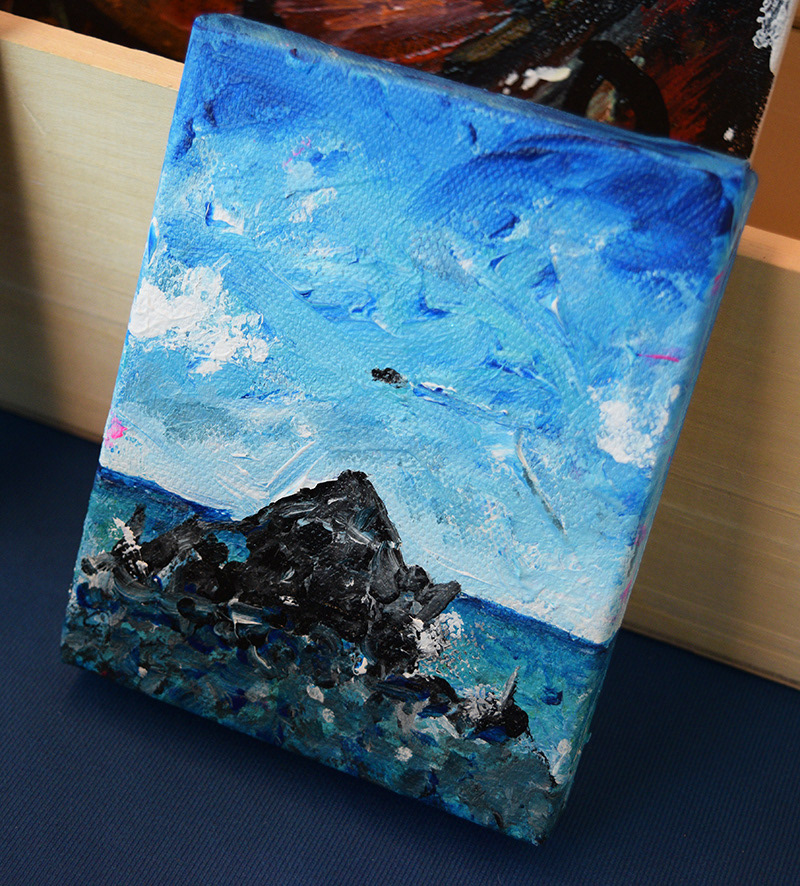 Painting of a UFO sighting in Bermuda