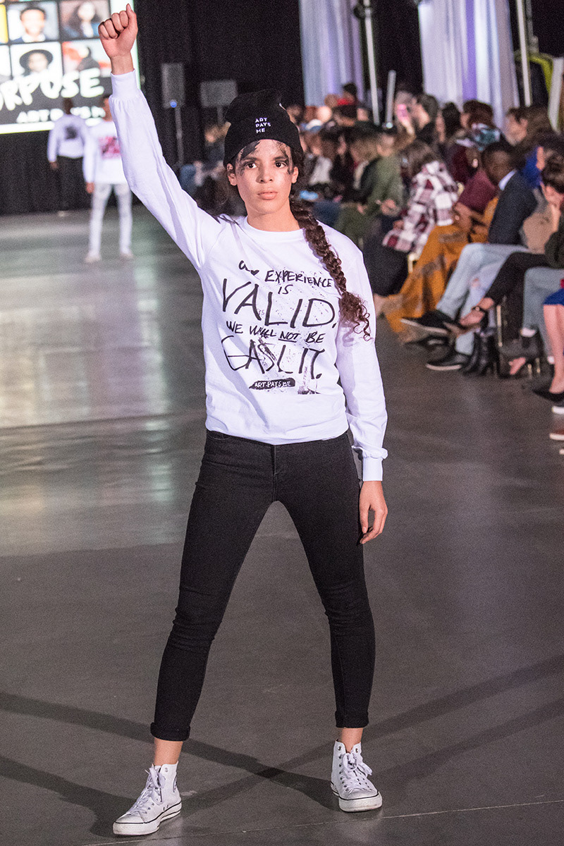 Our Experience long sleeve tee modelled by Alene Adekayode during Atlantic Fashion Week